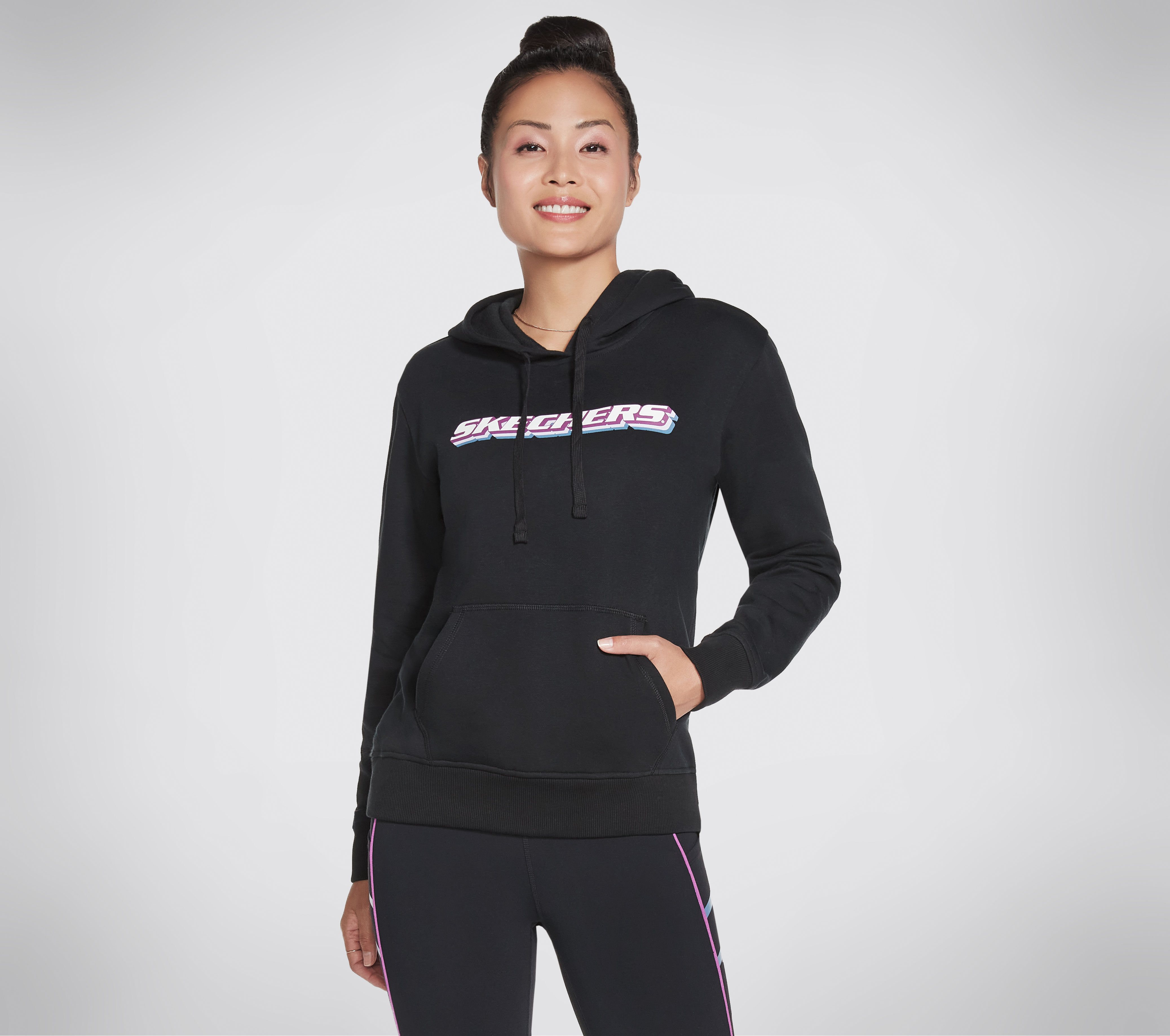 Skechers hoodie womens deals grey