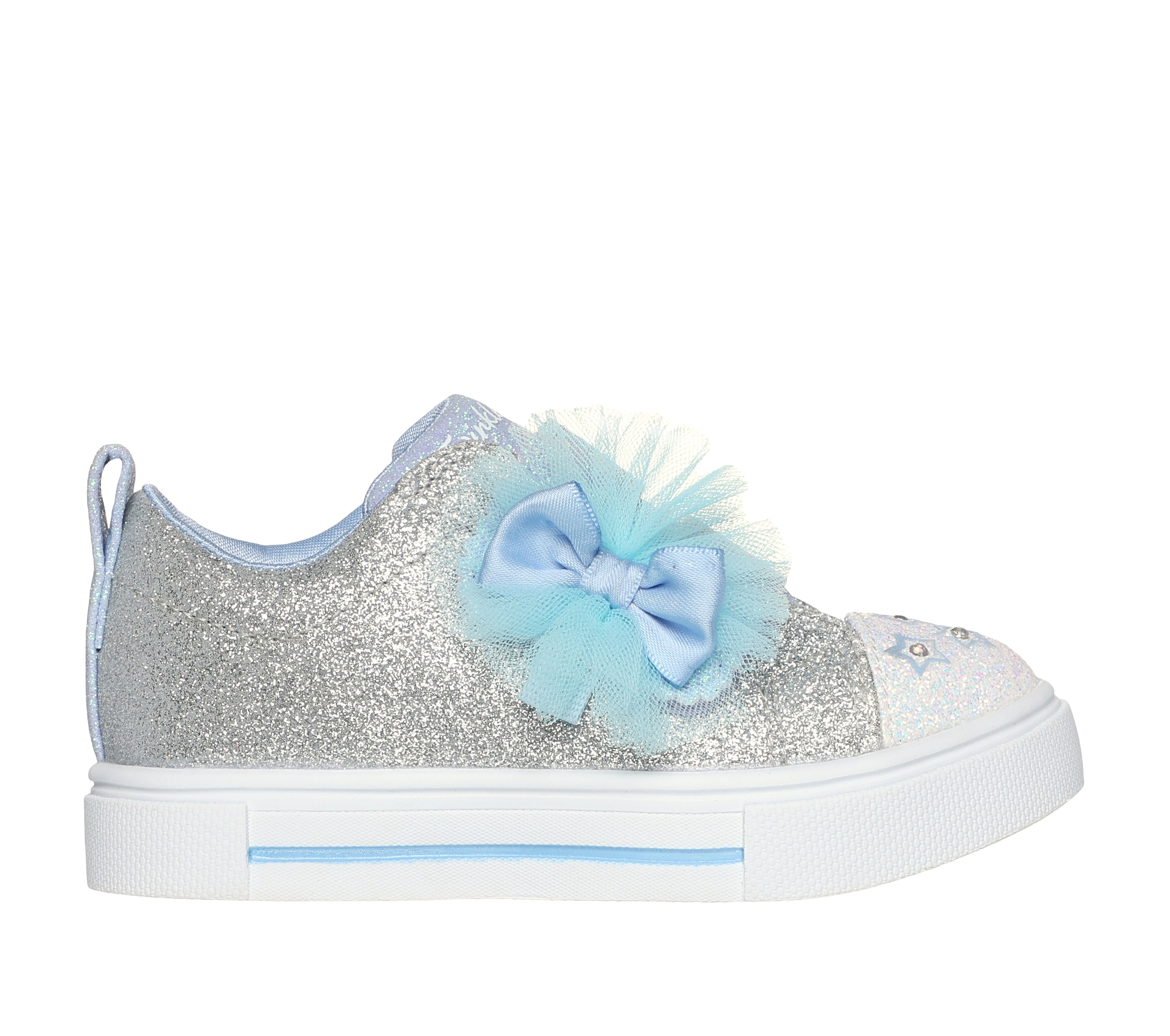 Skechers bobs sale silver glitter