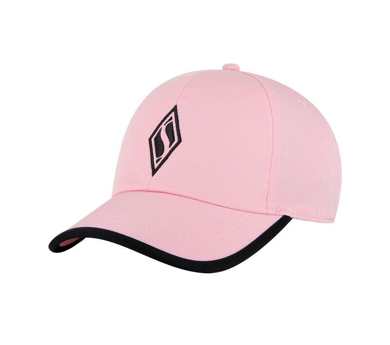 Skechweave Diamond Colorblock Hat, PINK / SILVER, largeimage number 0