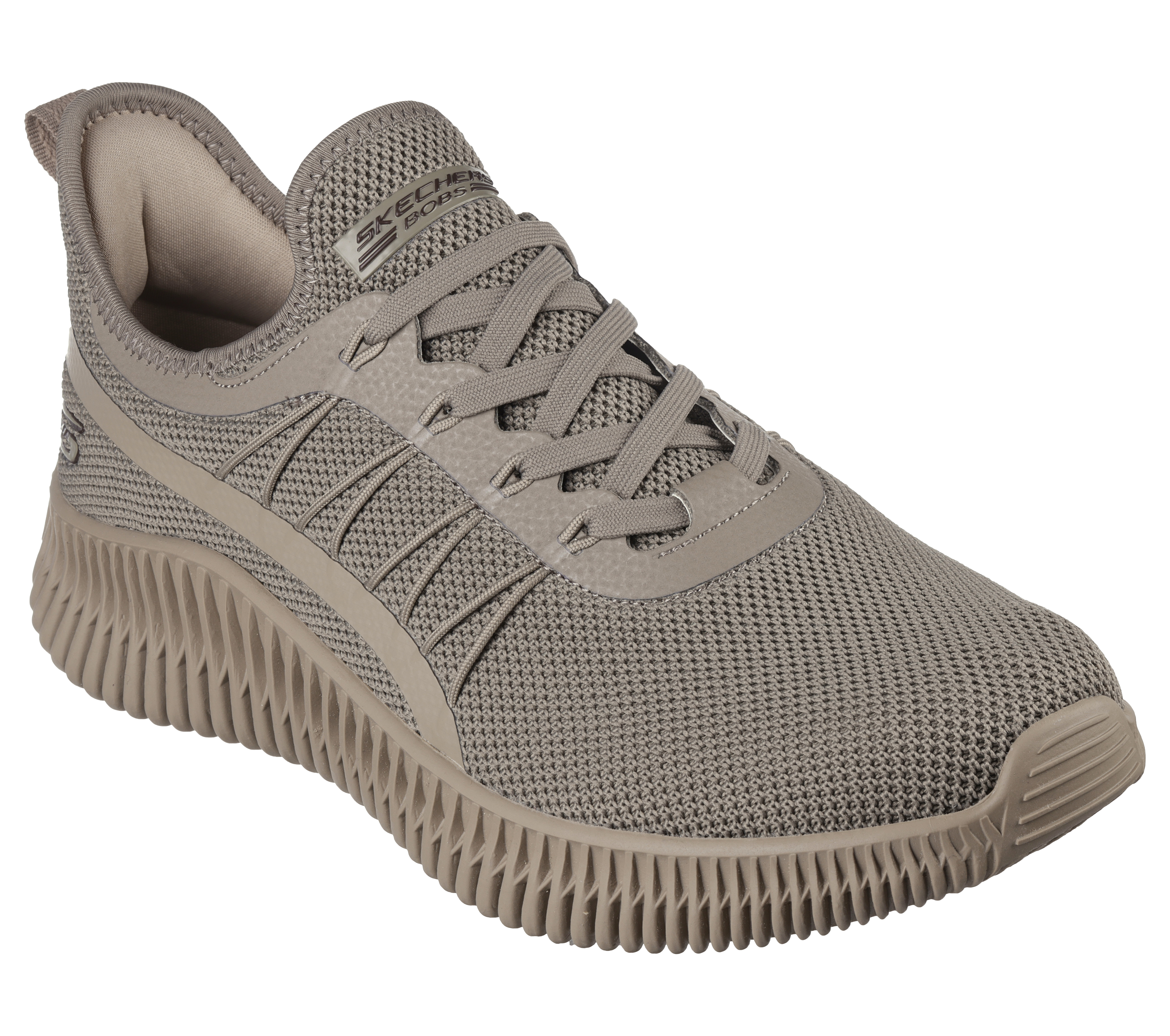 Skechers Men's BOBS Geo Sneaker in Taupe, Size 11 | Textile/Synthetic, Vegan, Machine Washable