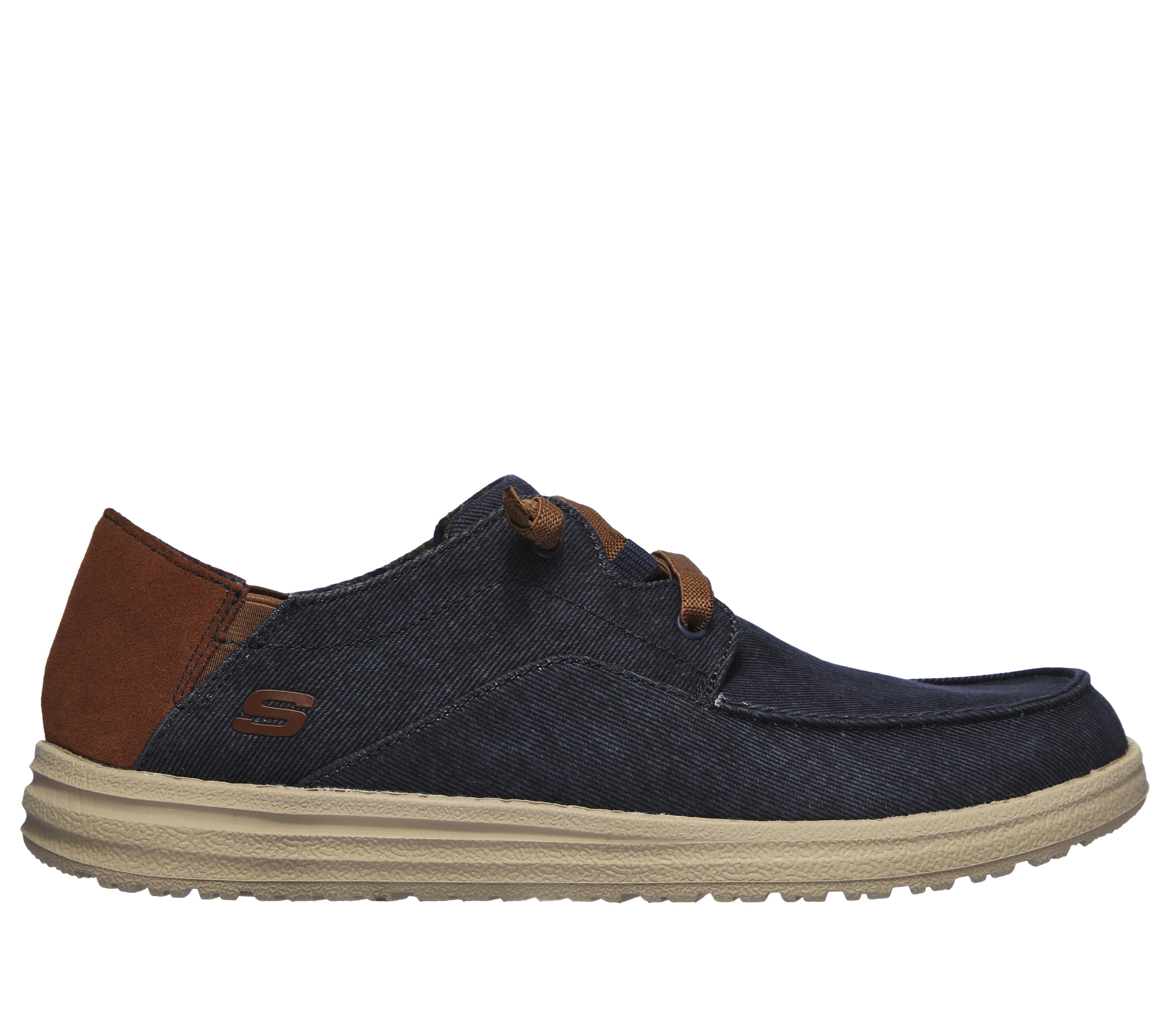 Skechers Men's Relaxed Fit: Melson - Planon Sneaker in Navy Blue, Size 6.5 | Textile/Leather/Synthetic