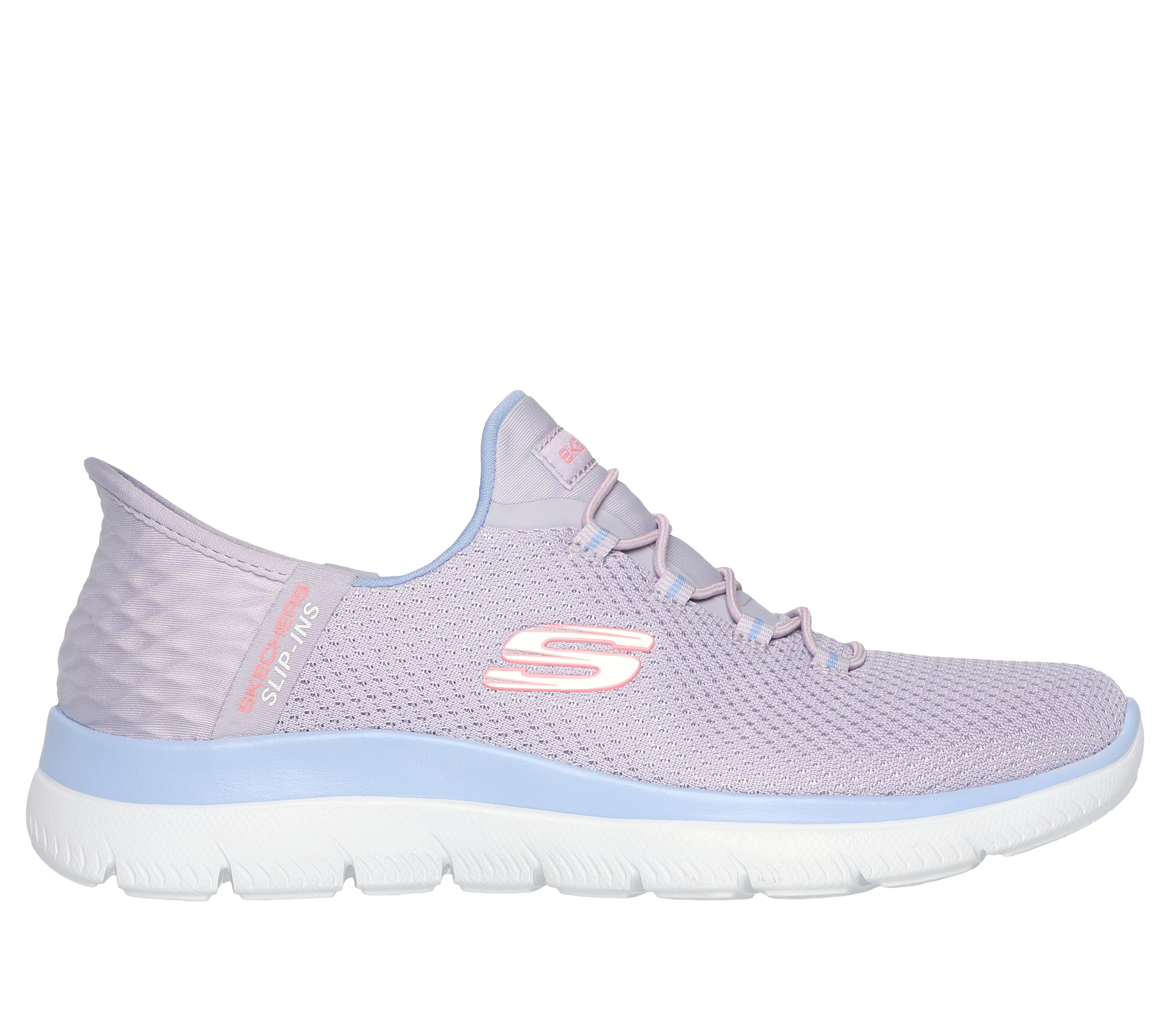 Skechers Women's Slip-ins: Summits - Diamond Dream Sneaker in Lavender, Size 7 | Textile/Synthetic, Vegan, Machine Washable