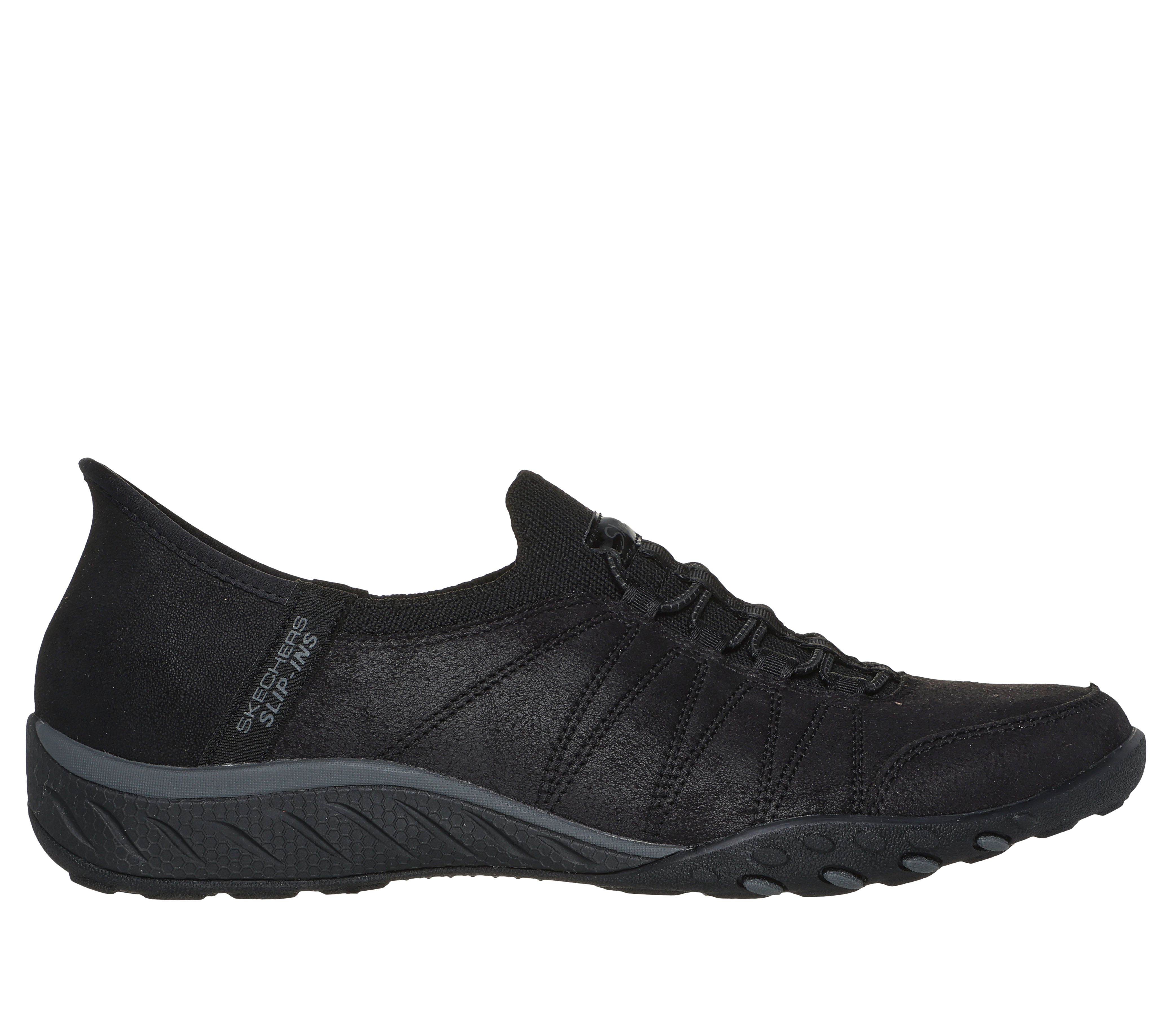 Skechers Women's Slip-ins: Breathe-Easy - Home-Body Sneaker in Black, Size 6.5 | Textile/Synthetic, Vegan