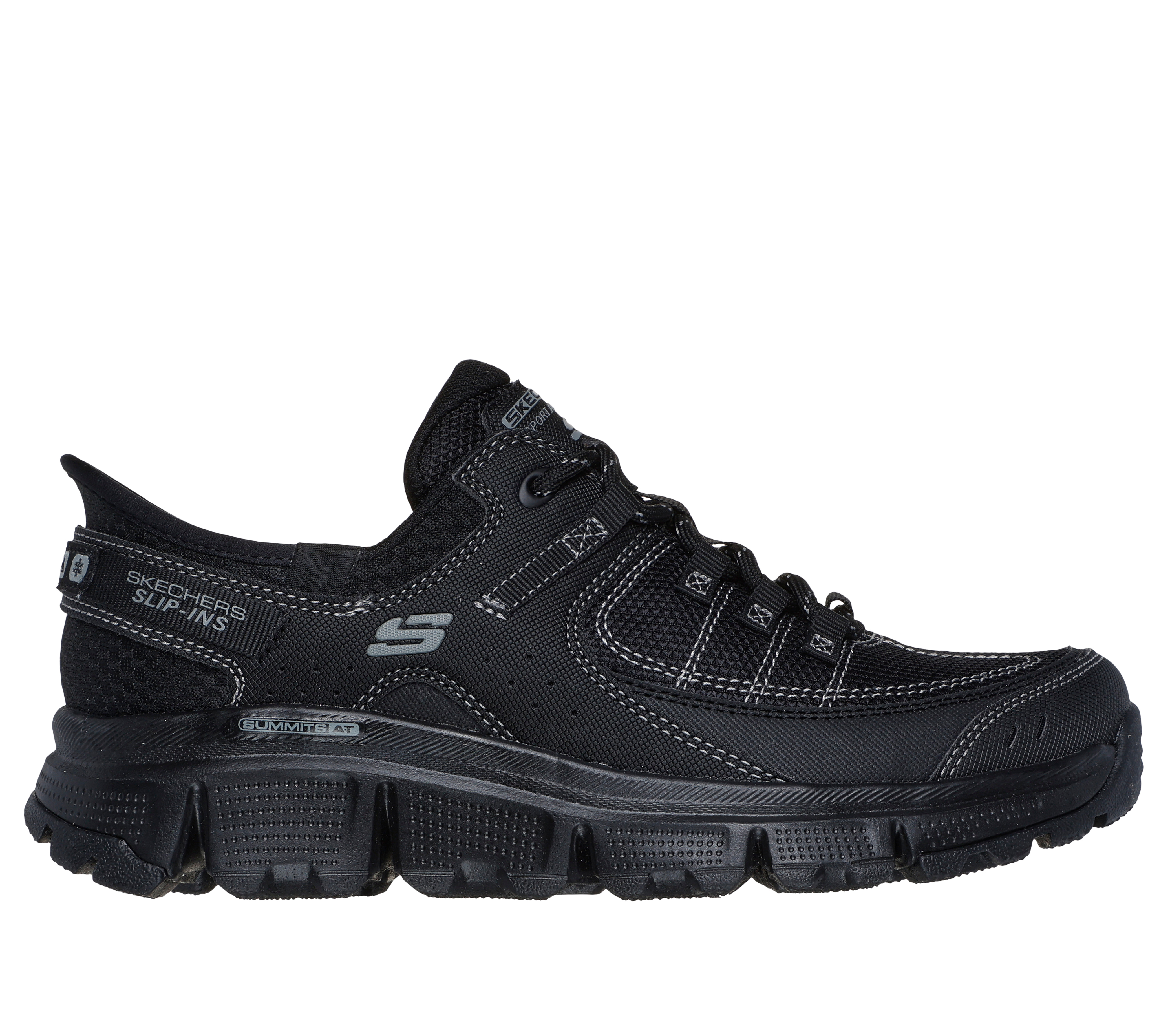 Skechers Women's Slip-ins: Summits AT Sneaker in Black, Size 3.5 | Synthetic/Textile