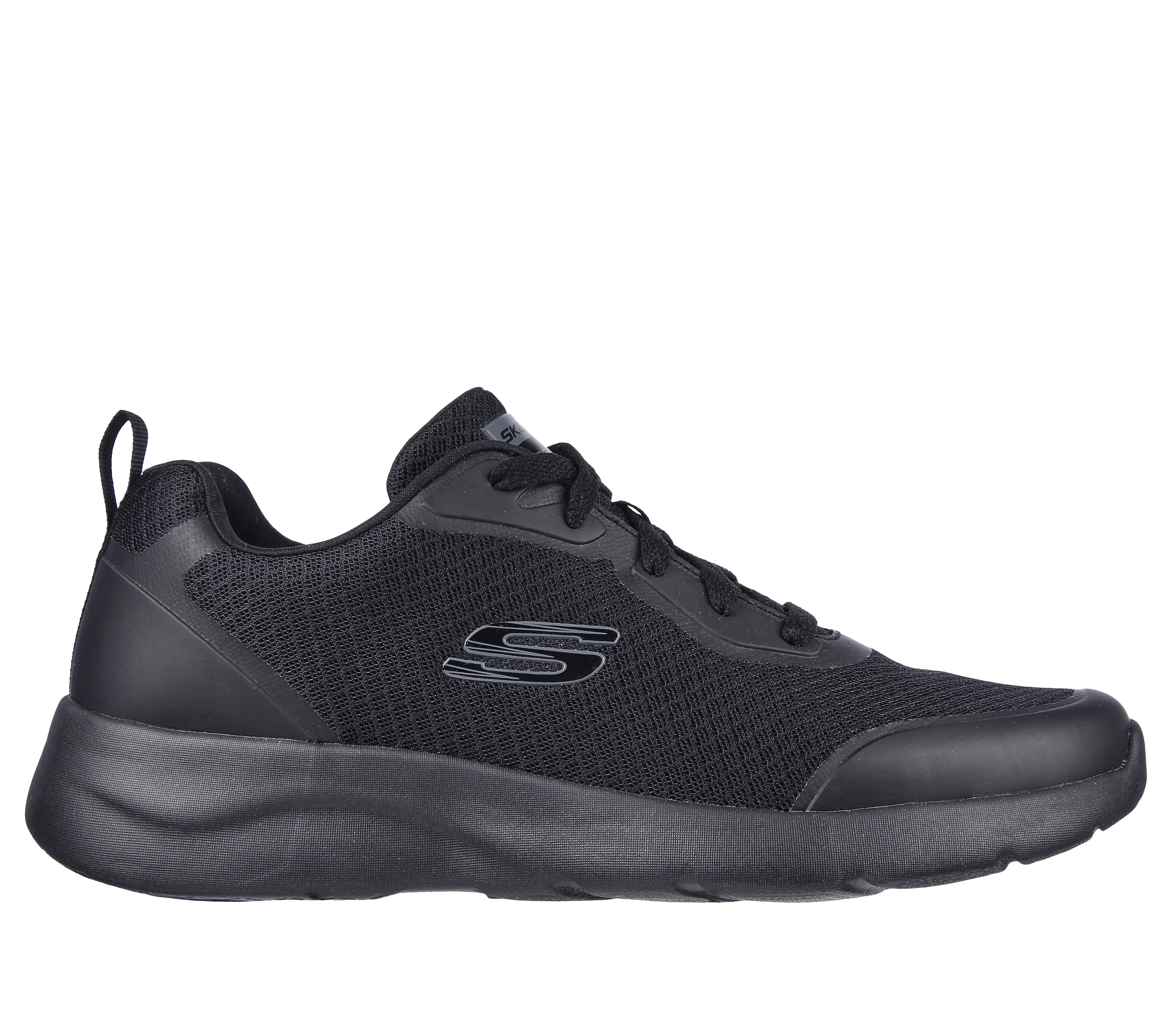 Skechers Men's Dynamight 2.0 - Full Pace Sneaker in Black, Size 8 | Textile/Synthetic, Machine Washable