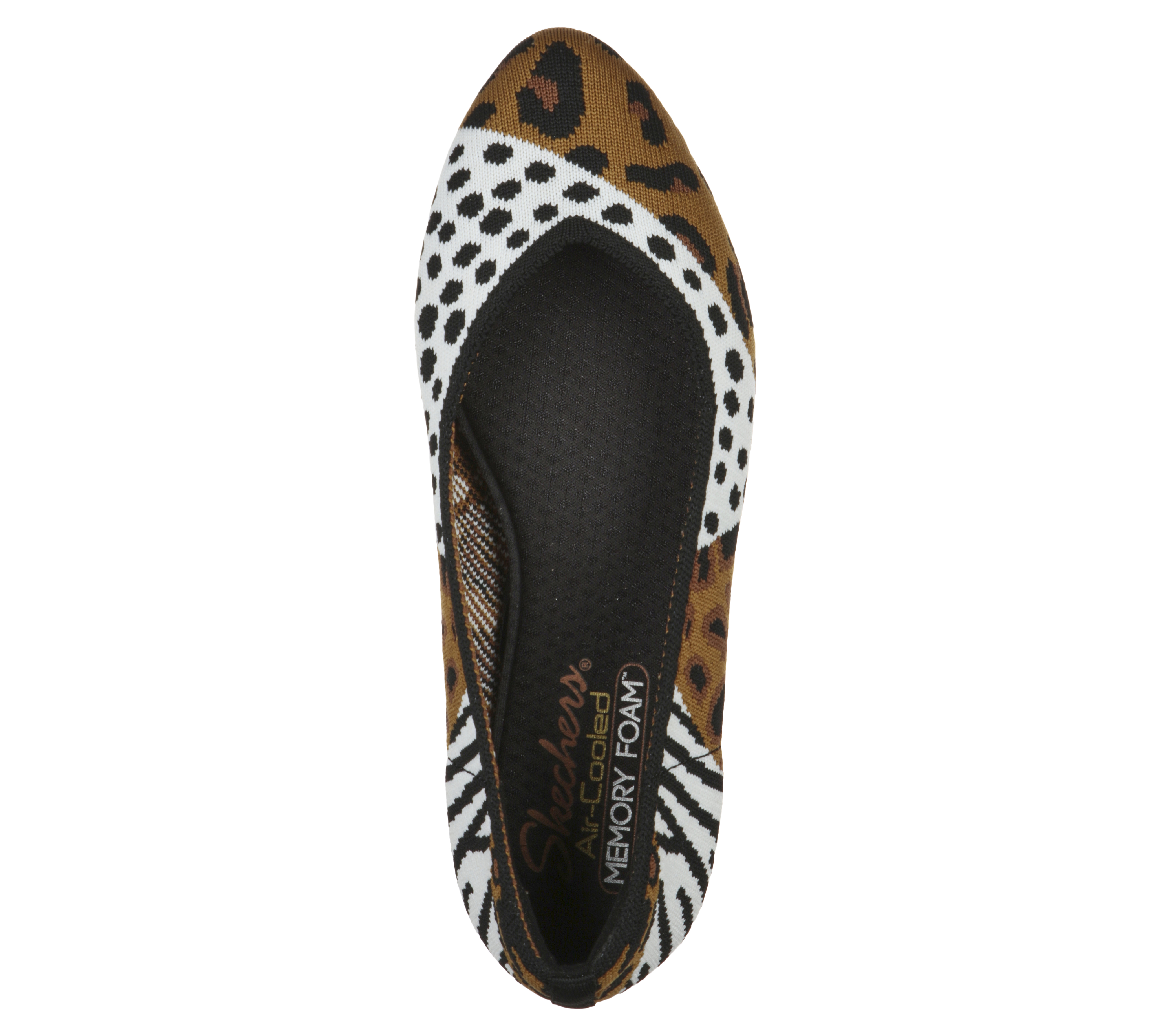 Skechers cleo flat on sale leopard