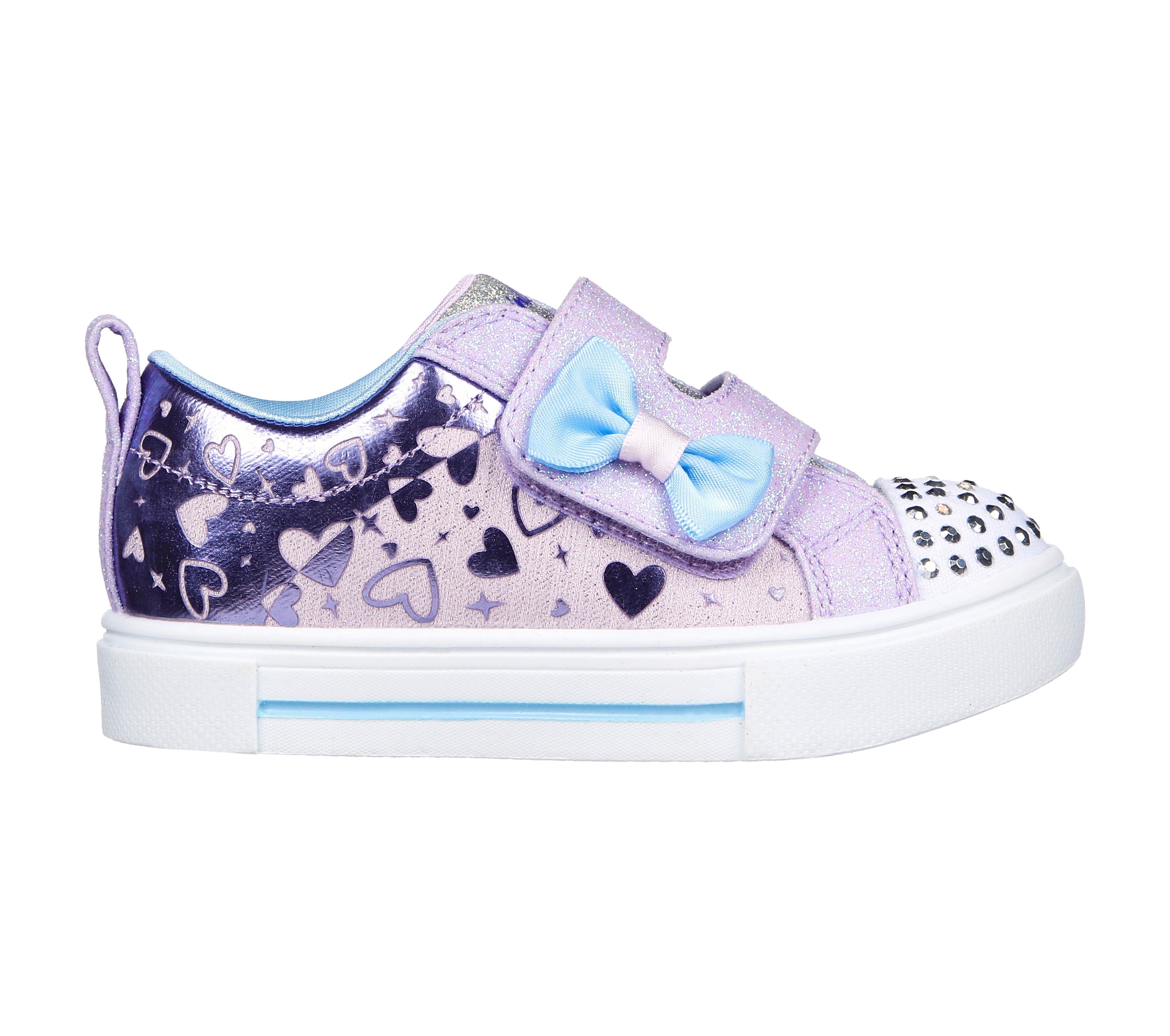 Sketchers pink store bow