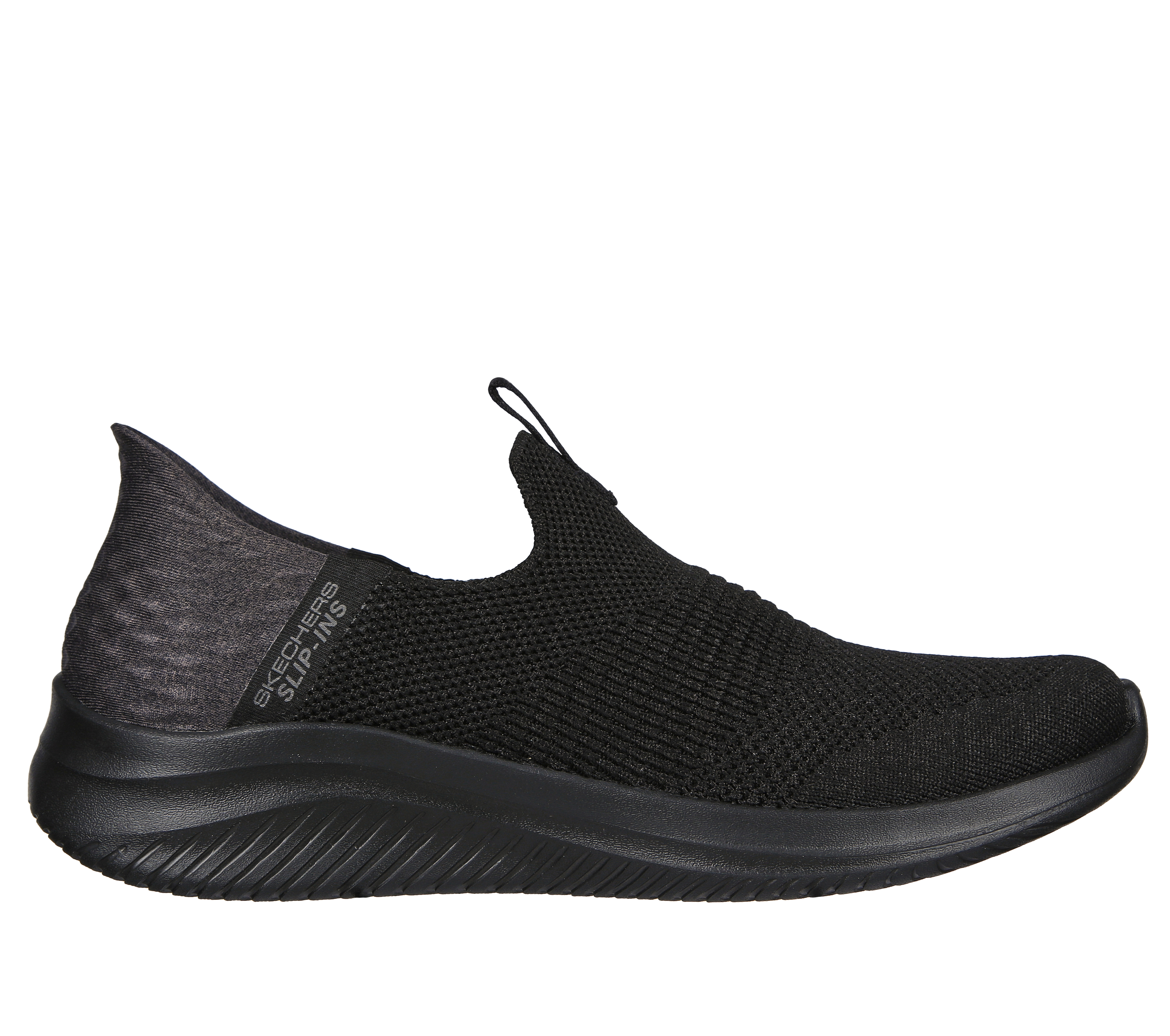 Skechers Women's Slip-ins: Ultra Flex 3.0 - Smooth Step Sneaker in Black, Size 2 | Textile, Vegan, Machine Washable