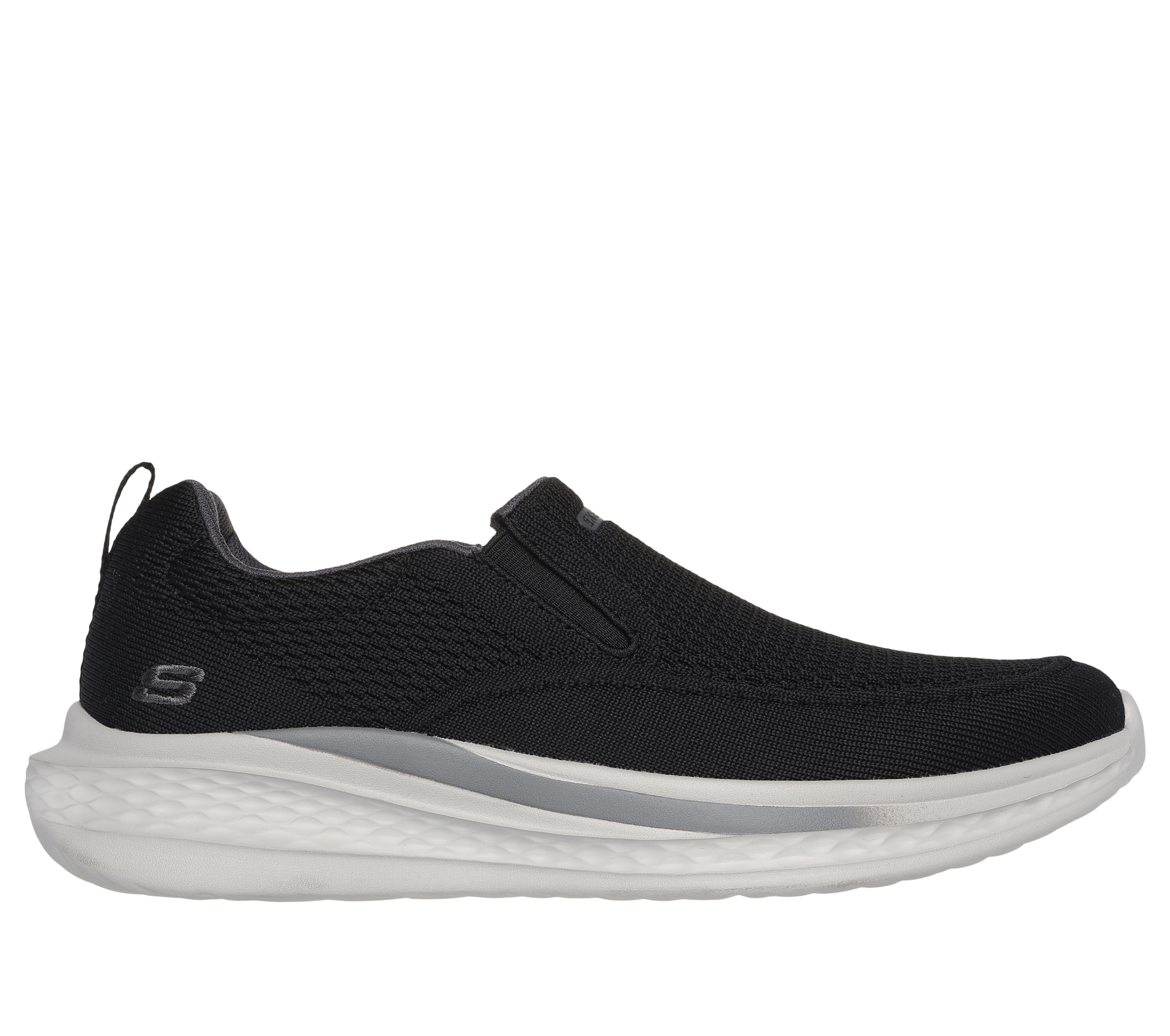 Skechers Men's Relaxed Fit: Slade - Royce Slip-On Shoes in Black, Size 8 | Textile/Synthetic, Vegan, Machine Washable