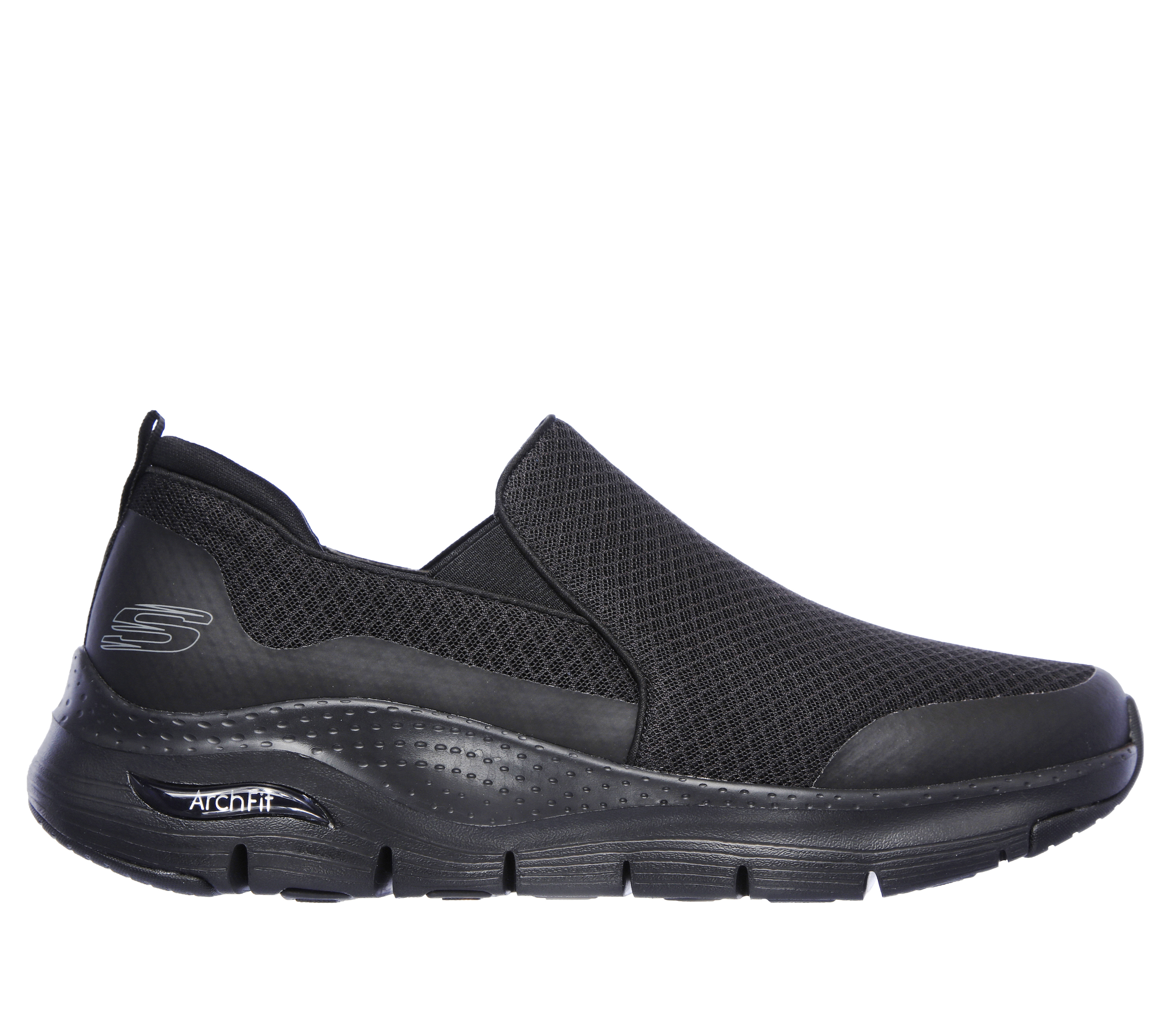 Skechers Men's Arch Fit - Banlin Sneaker in Black, Size 8.5 | Textile/Synthetic, Machine Washable