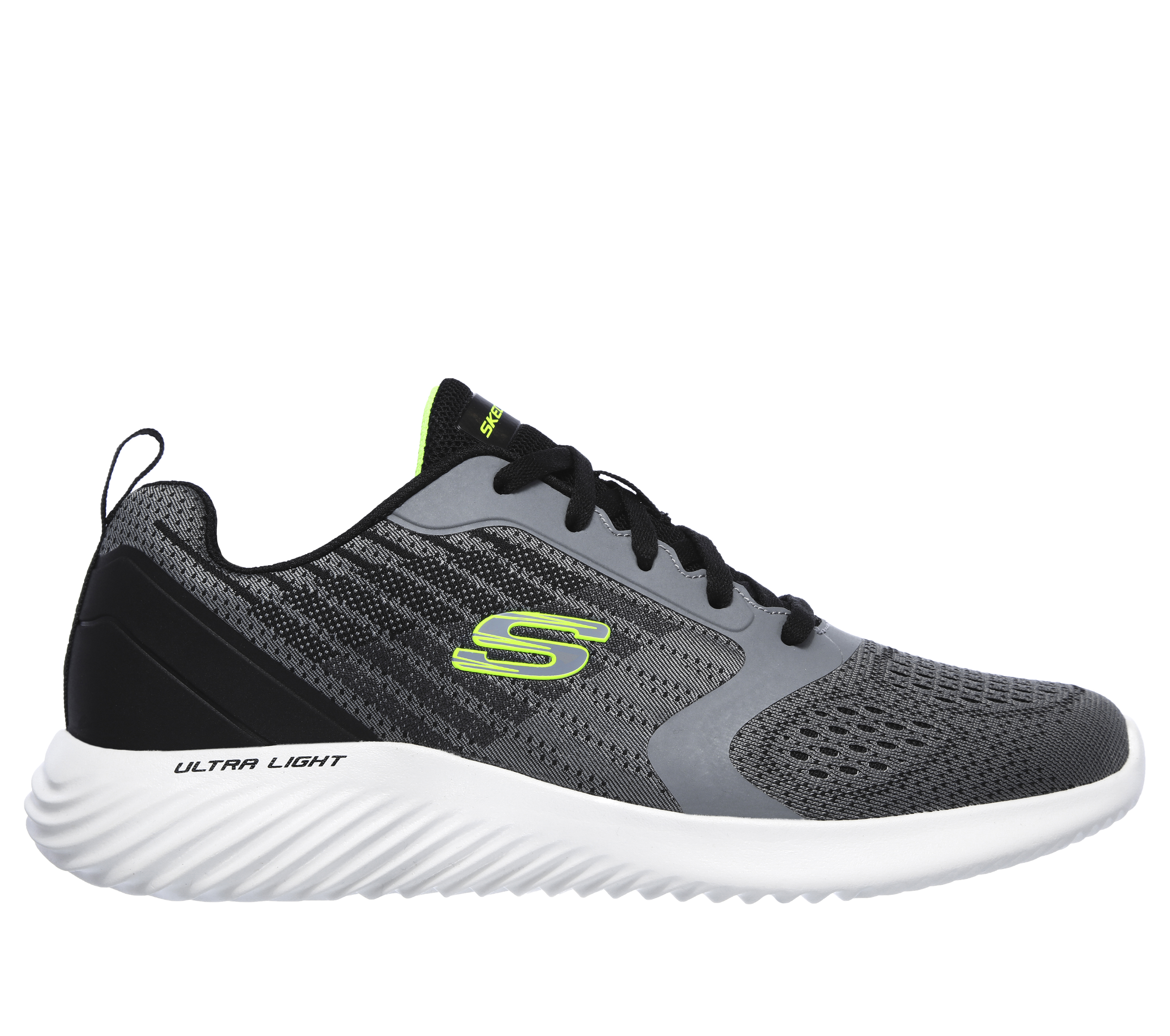 Skechers Men's Bounder - Verkona Sneaker in Charcoal, Size 11 | Textile/Synthetic, Vegan, Machine Washable