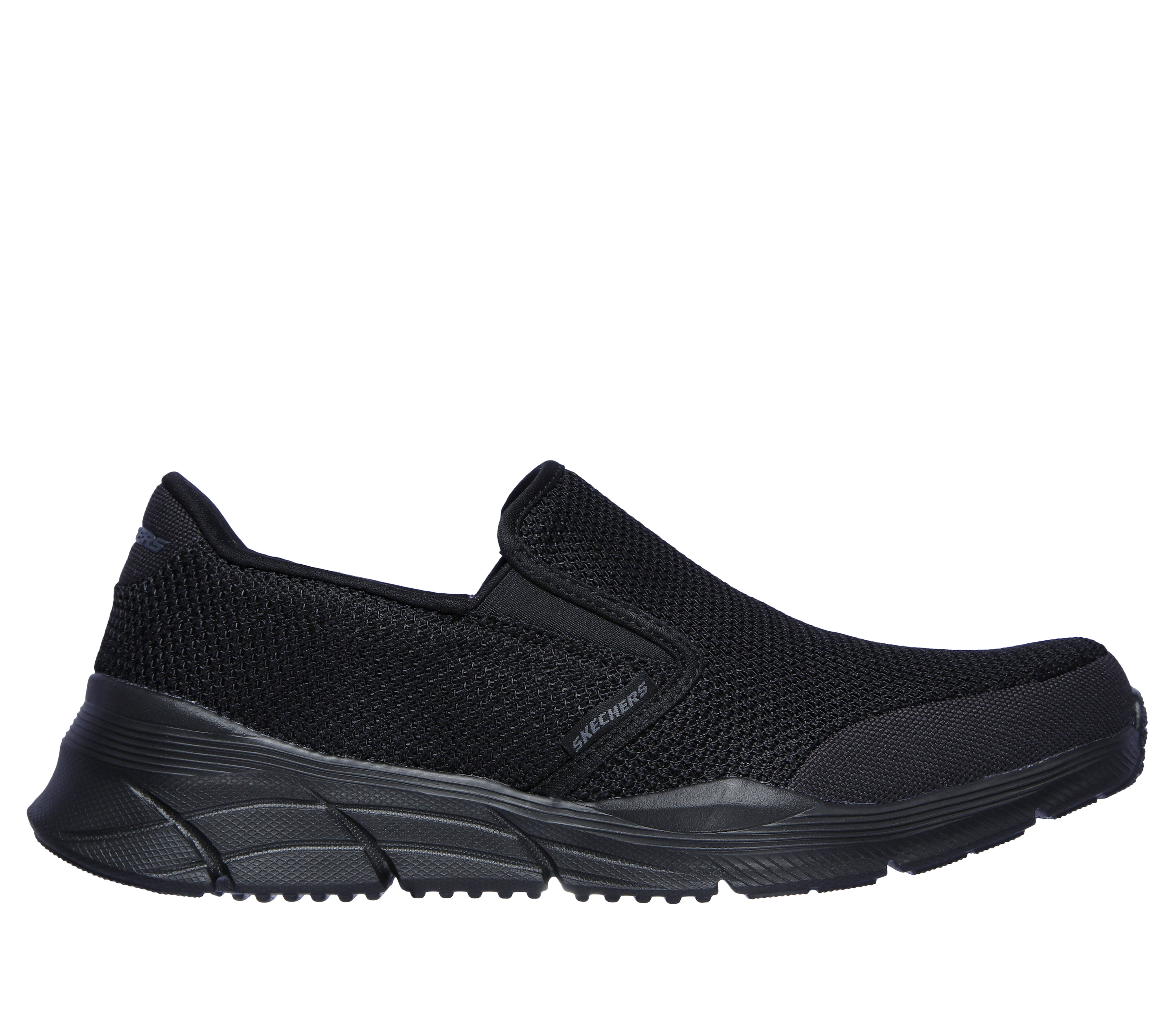 Skechers Men's Relaxed Fit: Equalizer 4.0 - Krimlin Slip-On Shoes in Black, Size 9 | Textile/Synthetic, Vegan, Machine Washable