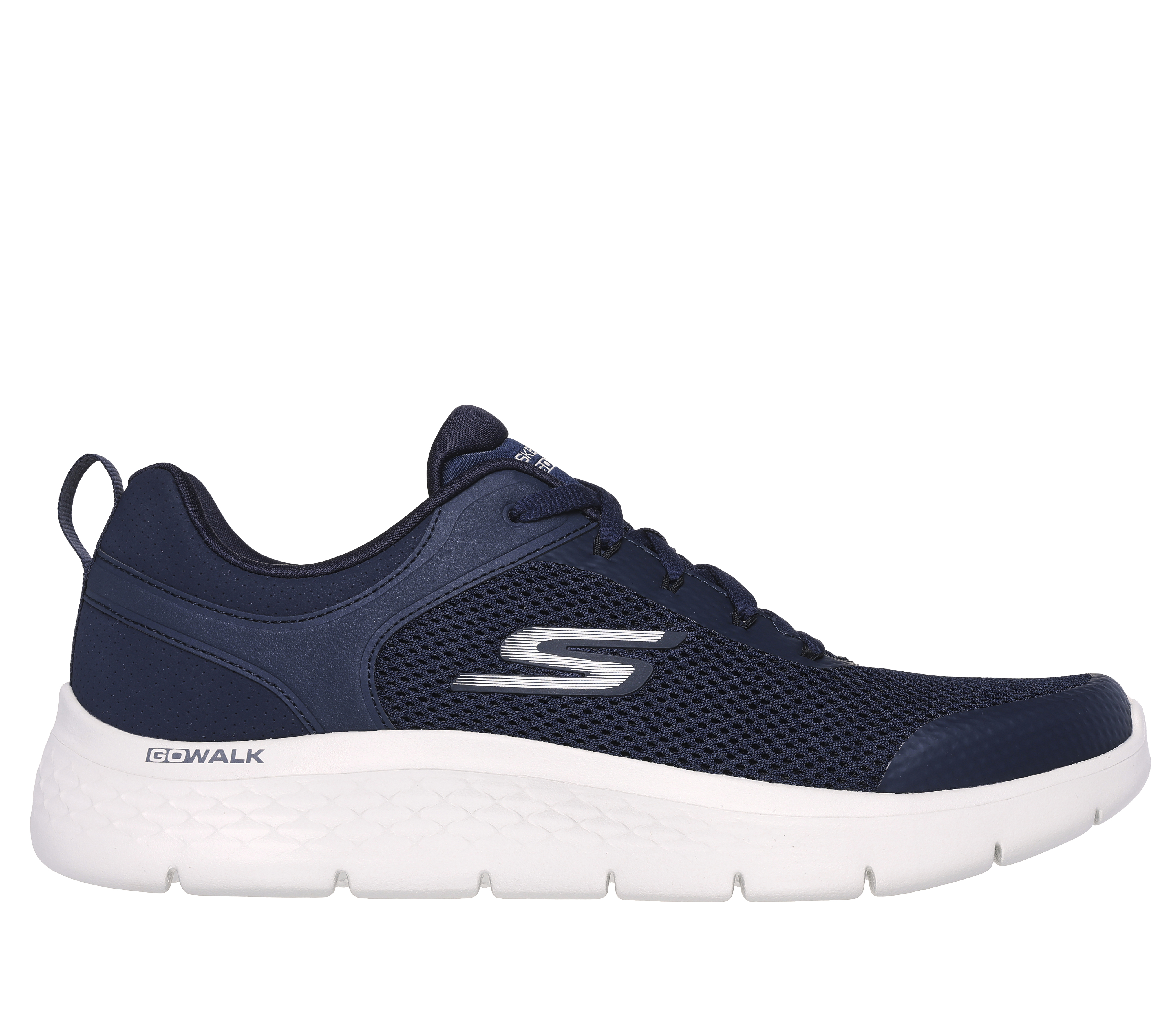 Skechers Men's GO WALK Flex - Independent Sneaker in Navy Blue, Size 12 | Synthetic/Textile, Vegan, Machine Washable