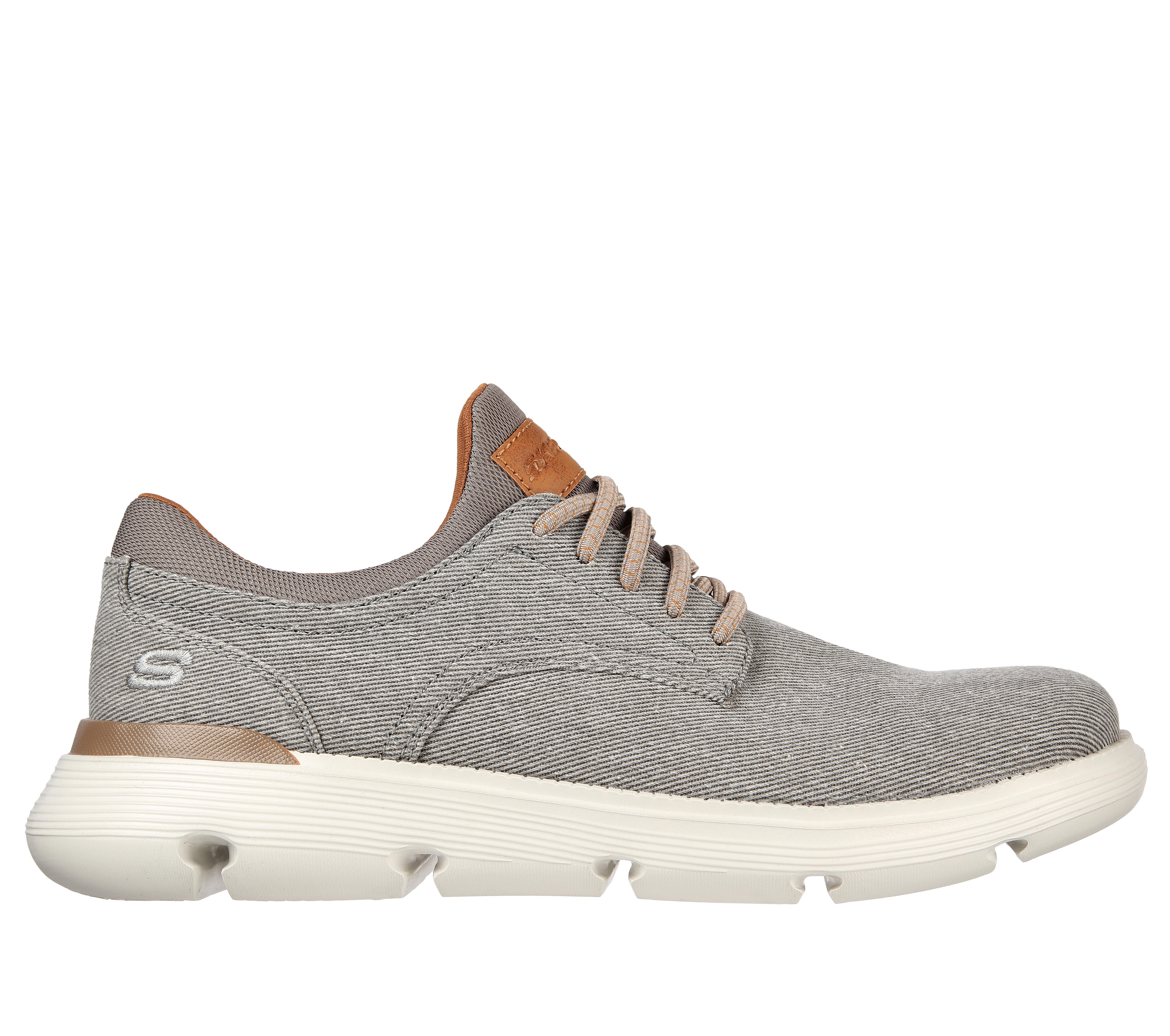 Skechers Men's Garza - Romano Sneaker in Taupe, Size 6.5 | Textile/Synthetic, Machine Washable