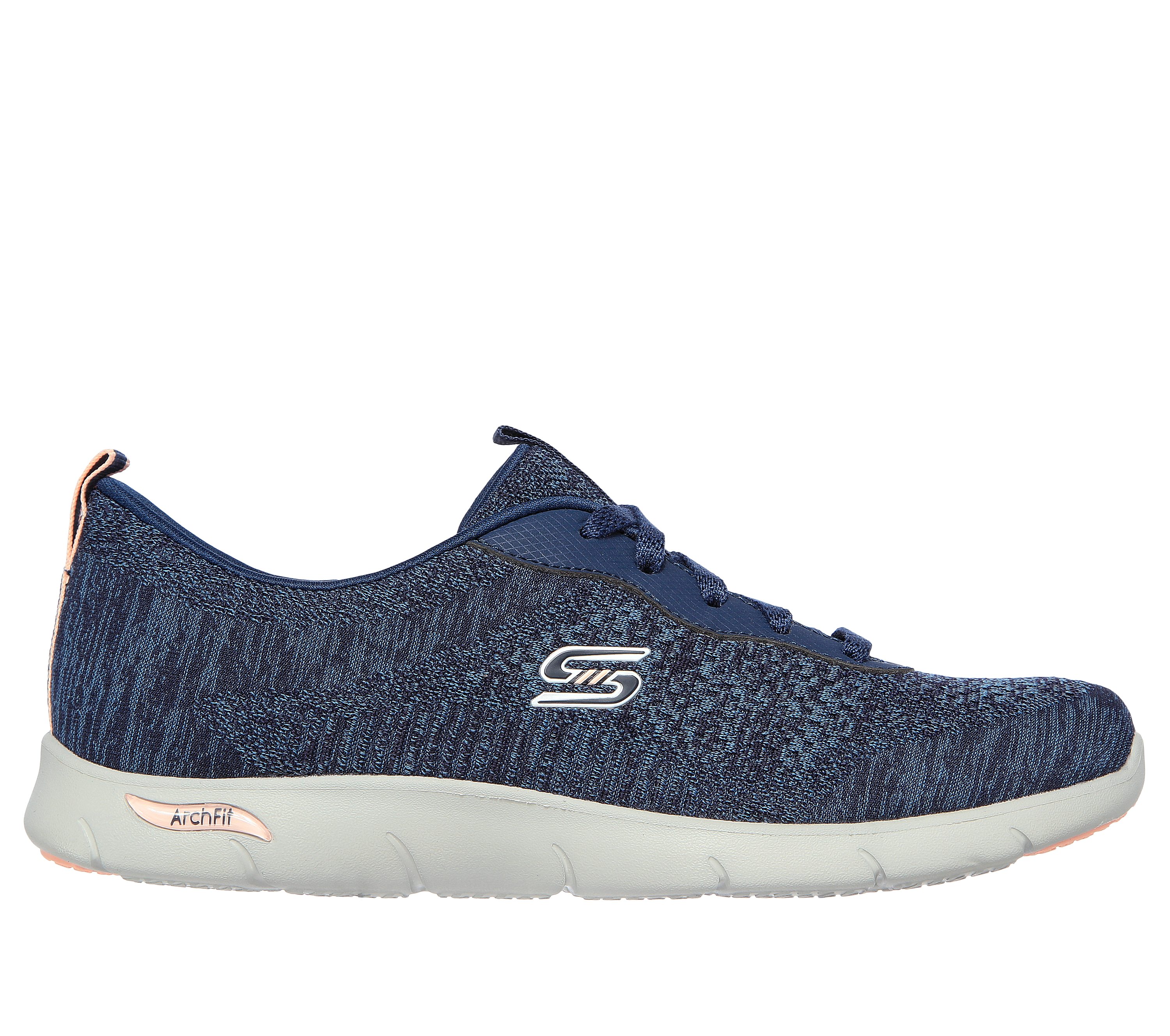 Skechers Women's Arch Fit Refine - Lavish Sneaker in Navy Blue, Size 3.5 | Textile/Synthetic, Vegan, Machine Washable