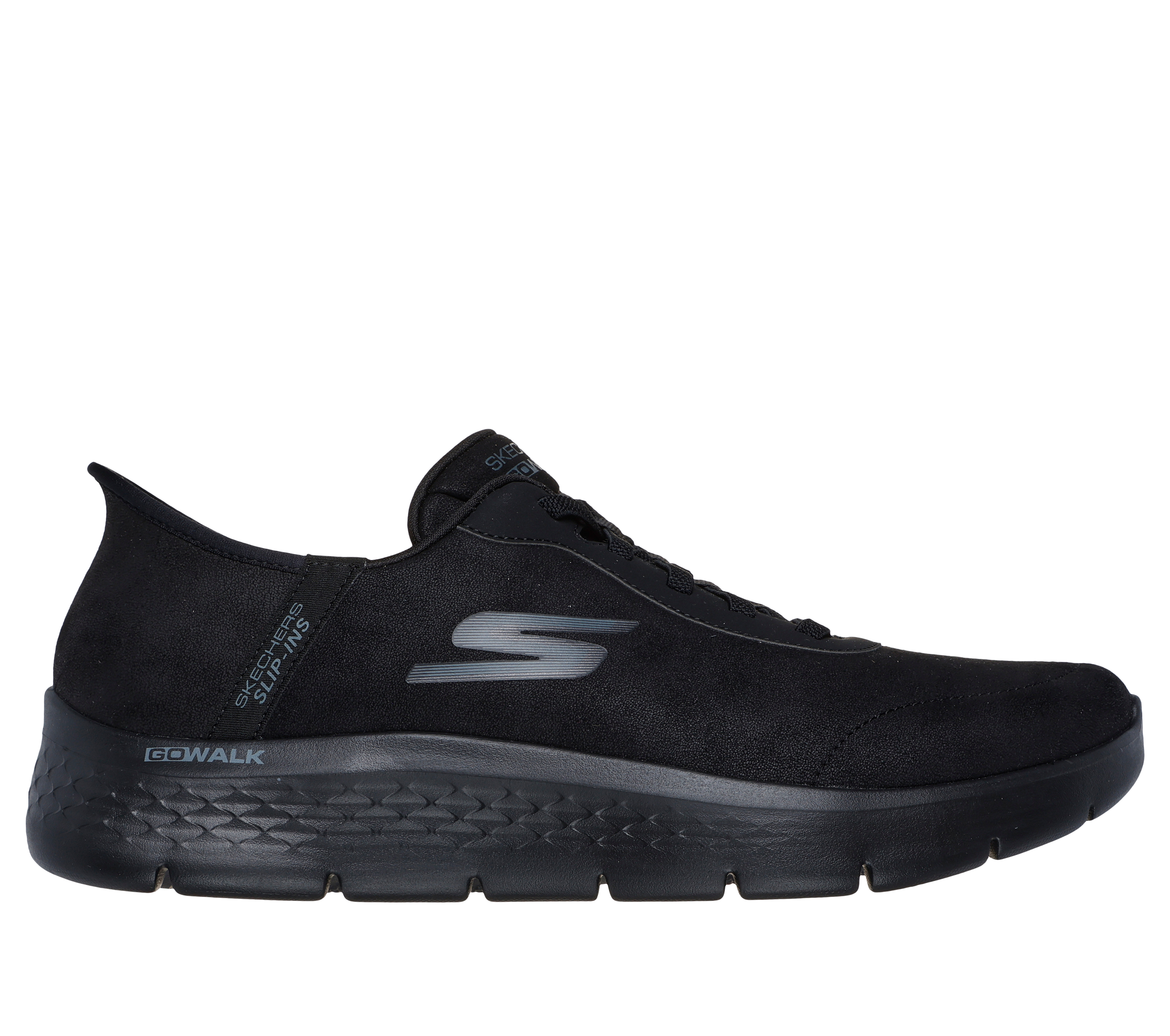 Skechers Men's Slip-ins: GO WALK Flex - Smooth Motion Sneaker in Black, Size 7.5 | Textile/Synthetic