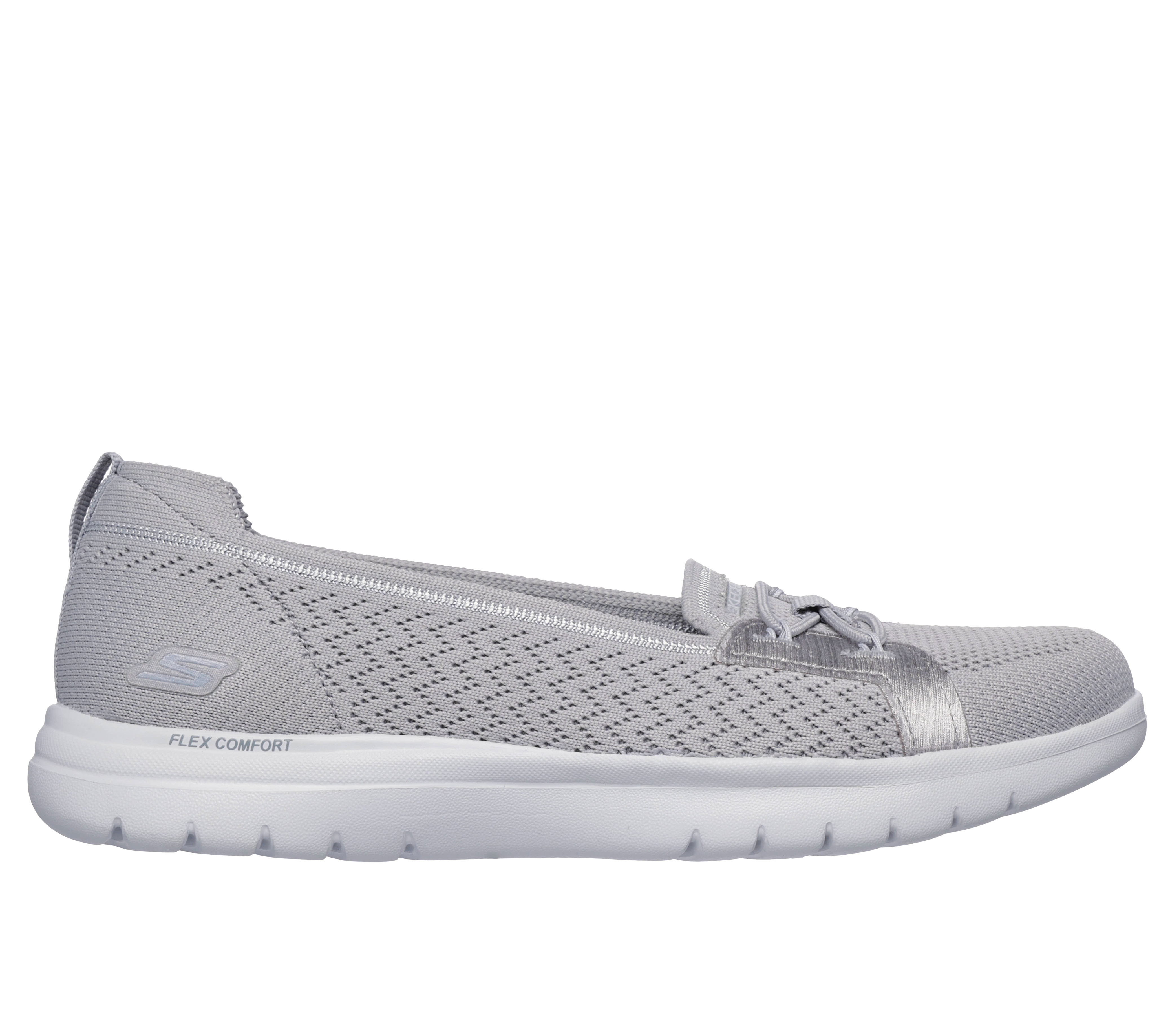 Skechers Women's On-the-GO Flex - Logan Shoes in Gray, Size 3 | Textile, Vegan, Machine Washable