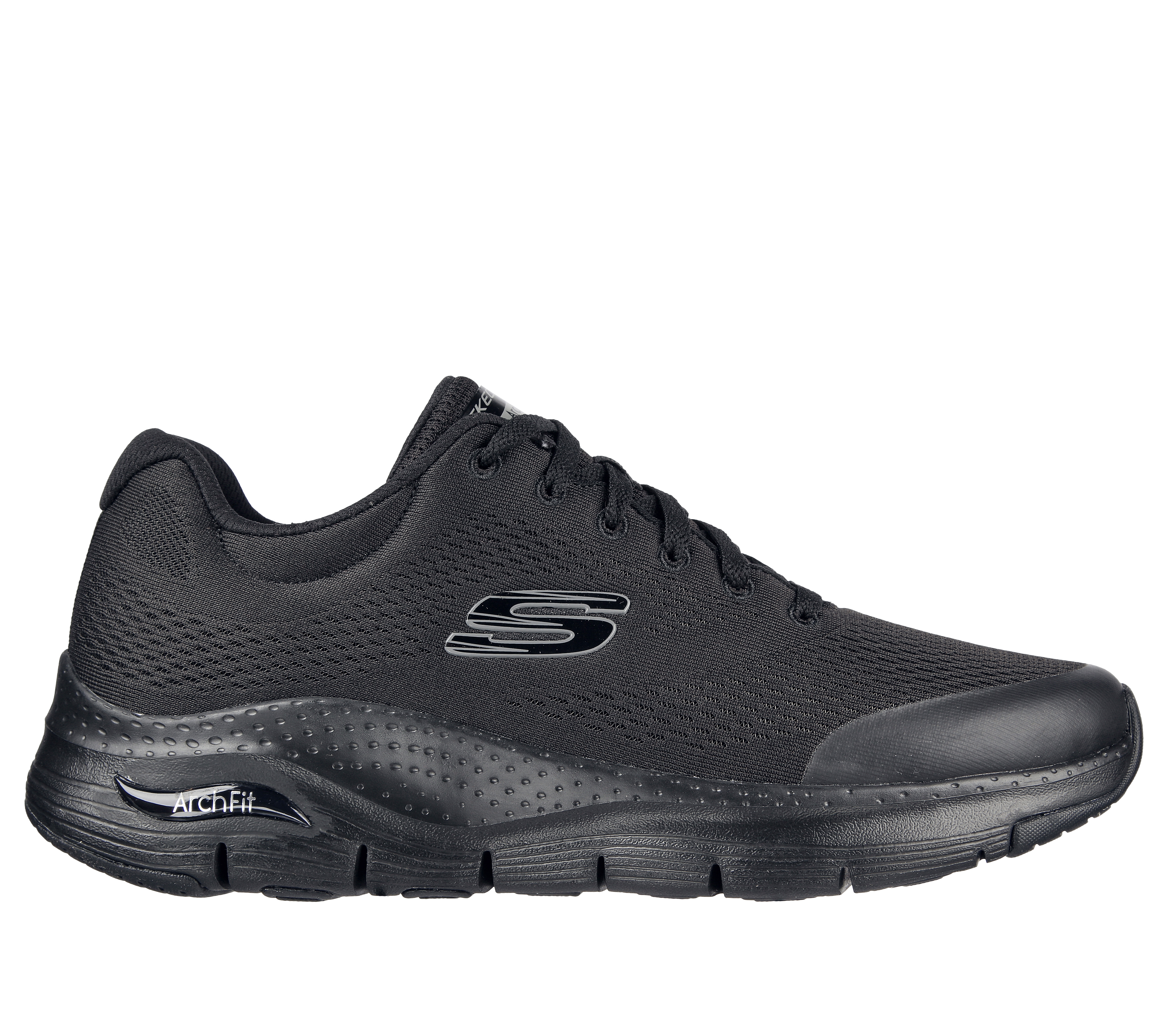 Skechers Men's Arch Fit Sneaker in Black, Size 8.5 | Textile/Synthetic, Machine Washable