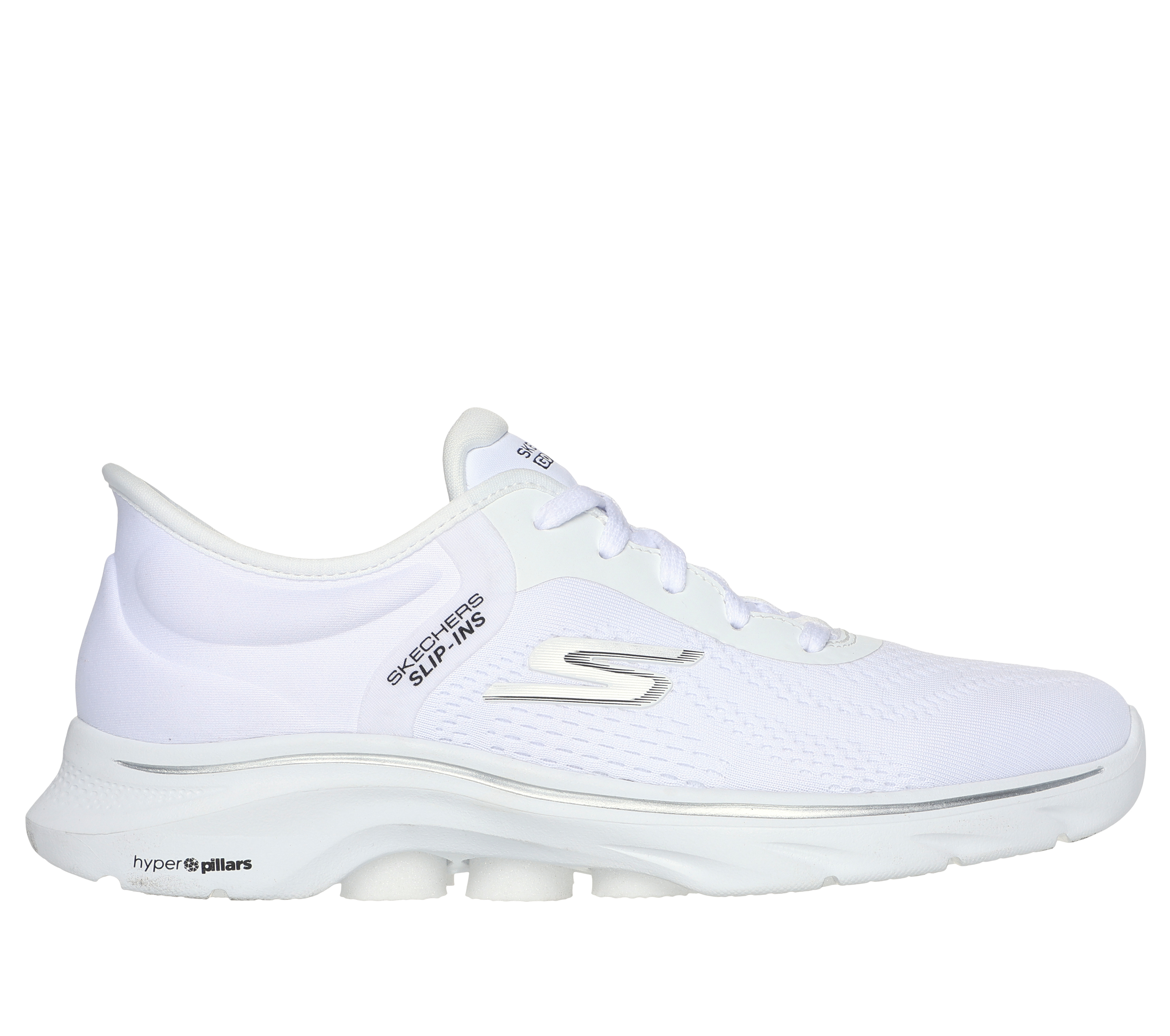 Skechers white slip on sale ons