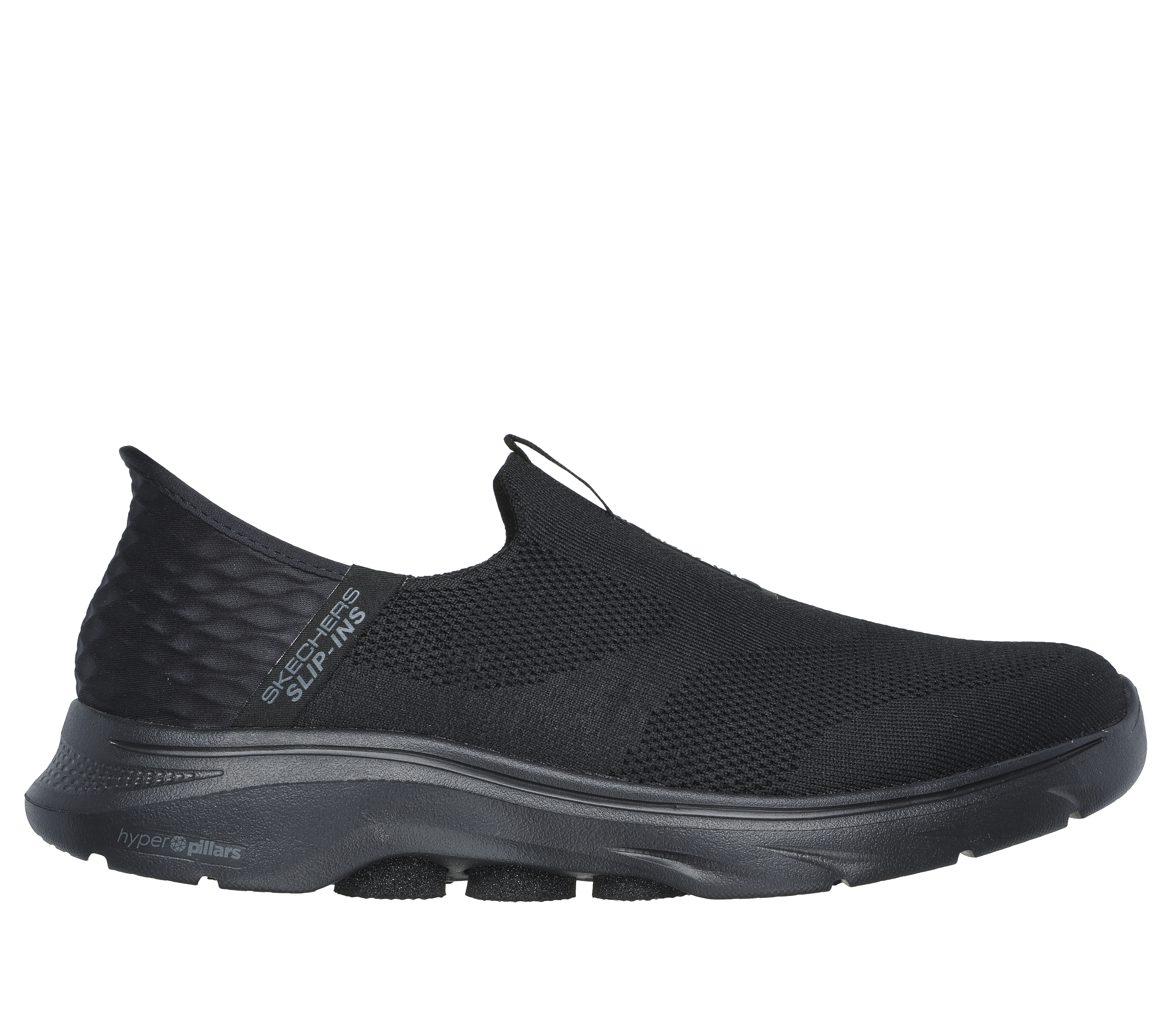 Skechers Men's Slip-ins: GO WALK 7 - Easy On 2 Sneaker in Black, Size 6 | Textile/Synthetic, Machine Washable