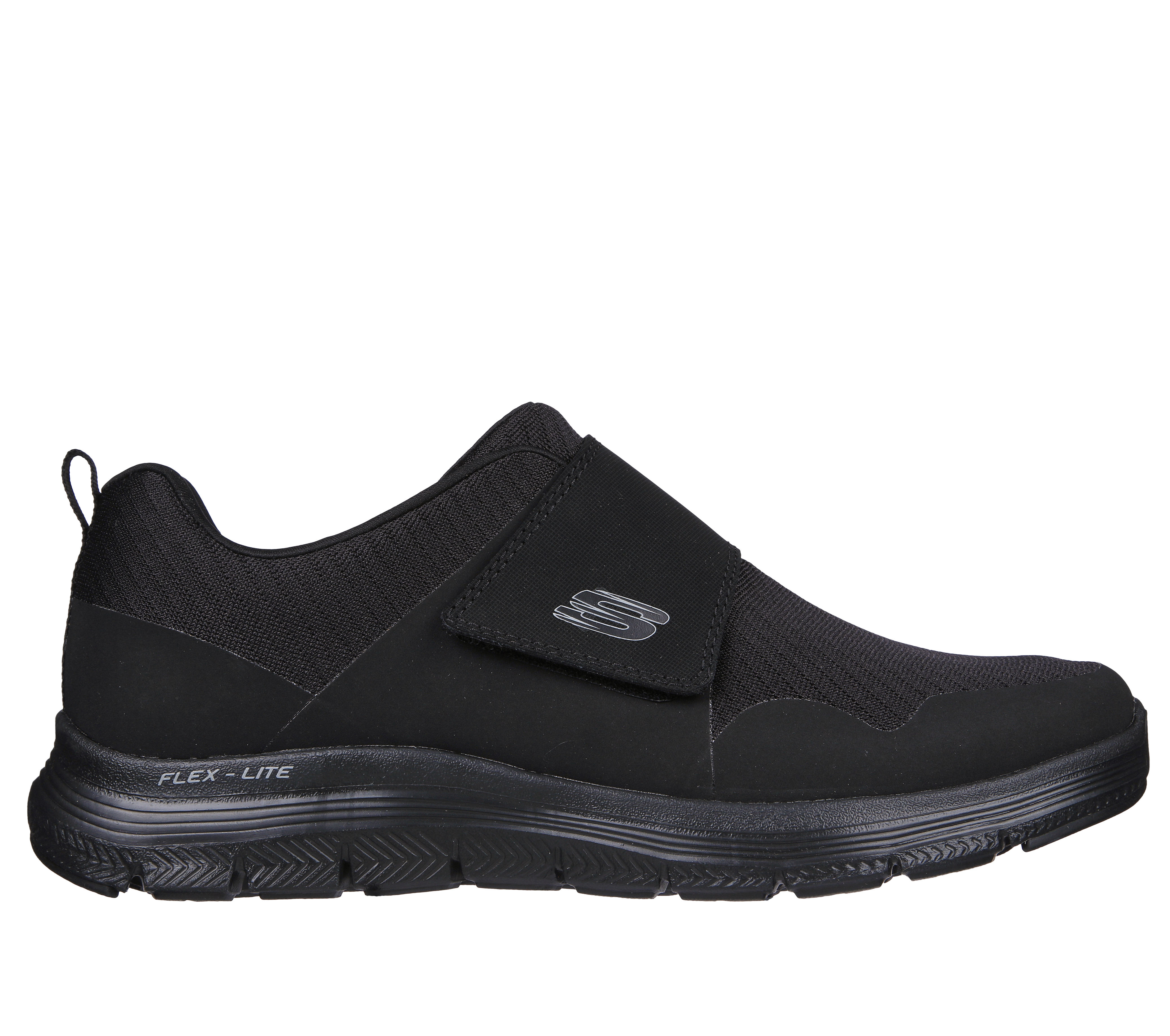 Skechers Men's Flex Advantage 4.0 - Upshift Sneaker in Black, Size 8 | Textile/Synthetic/Leather, Machine Washable