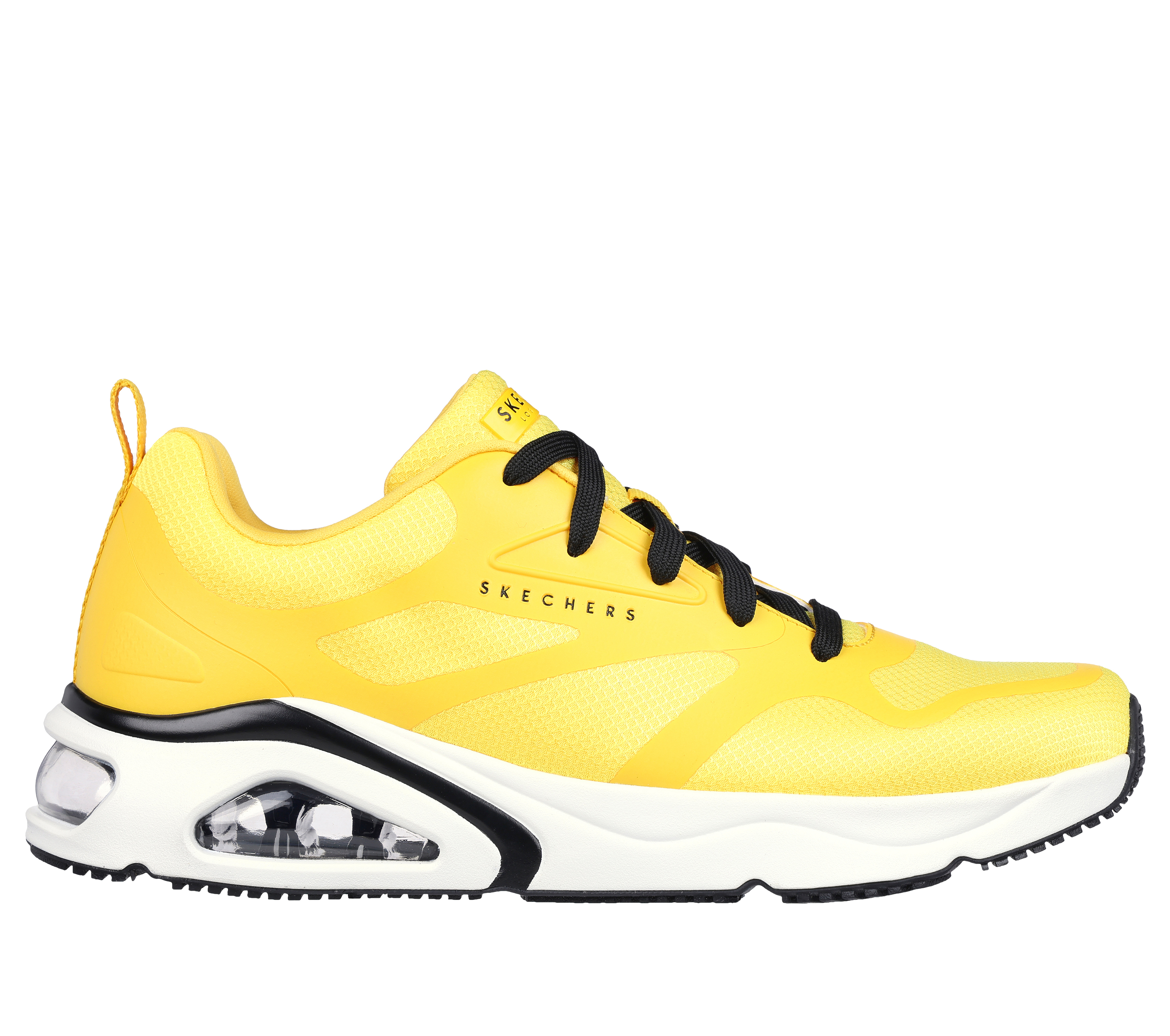 Skechers lace up hombre amarillo on sale