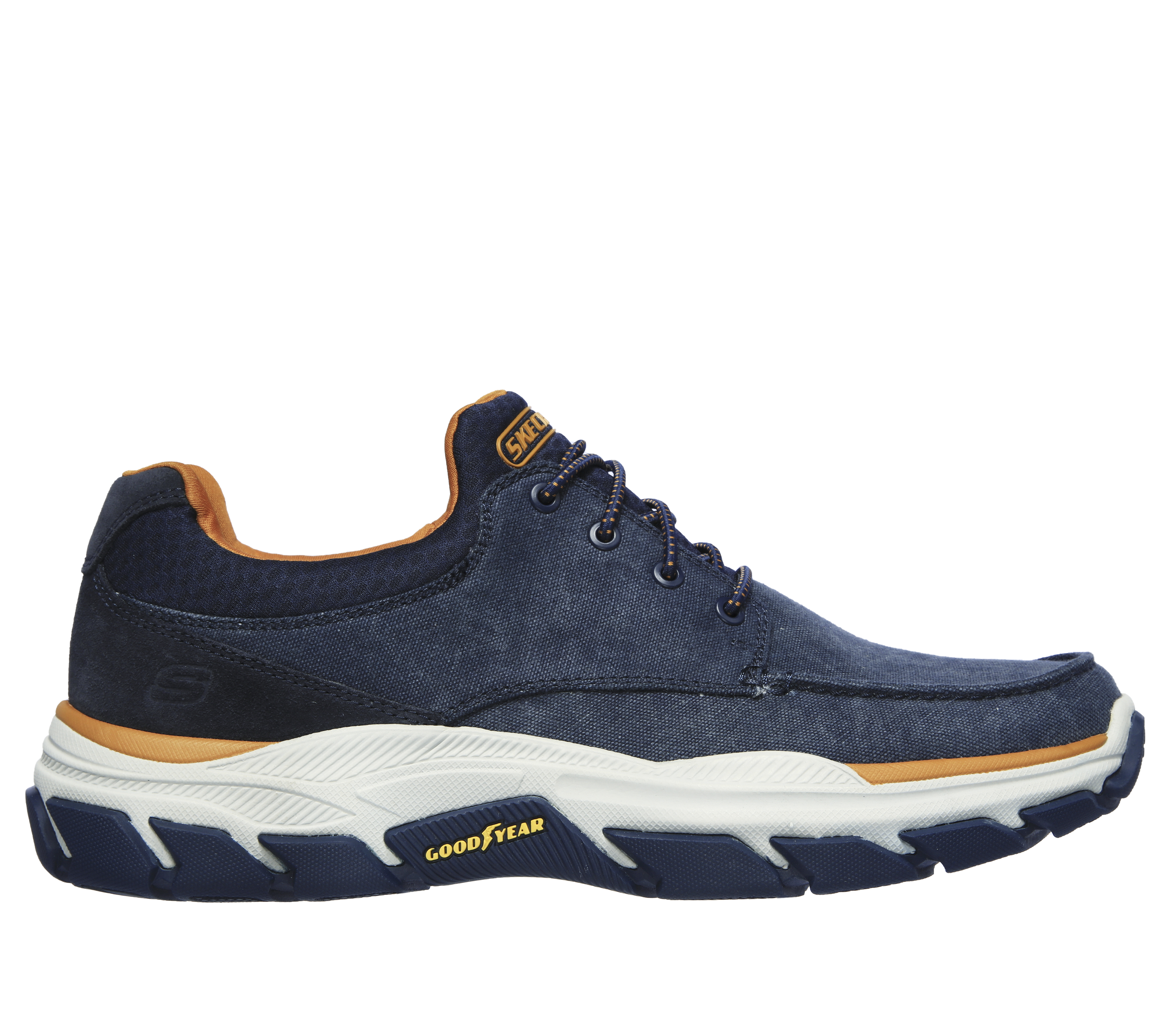 Skechers Men's Relaxed Fit: Respected - Loleto Sneaker in Navy Blue, Size 8 | Textile/Leather