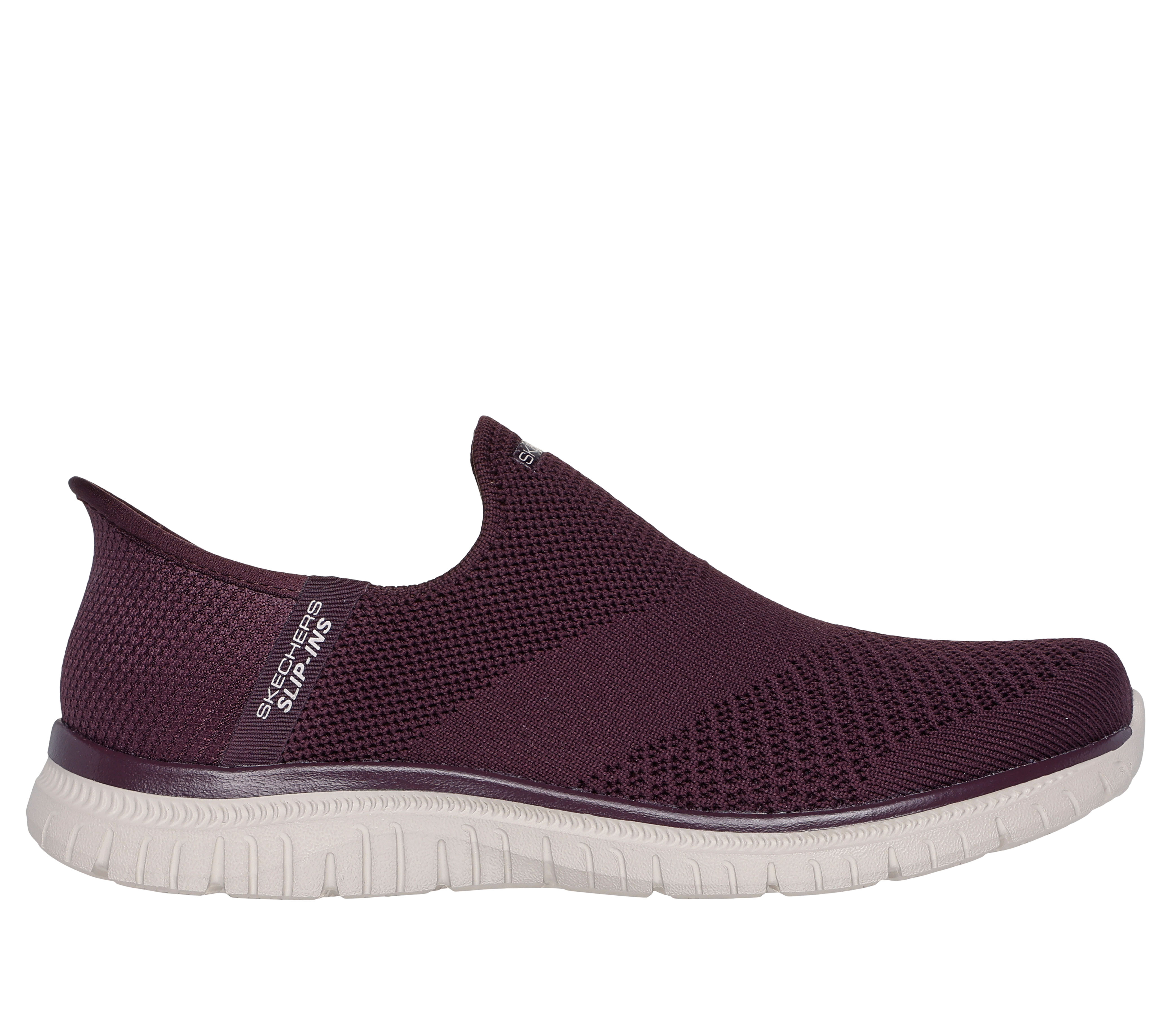 Skechers Women's Slip-ins: Virtue - Sleek Sneaker in Wine, Size 5.5 | Textile/Synthetic, Vegan, Machine Washable