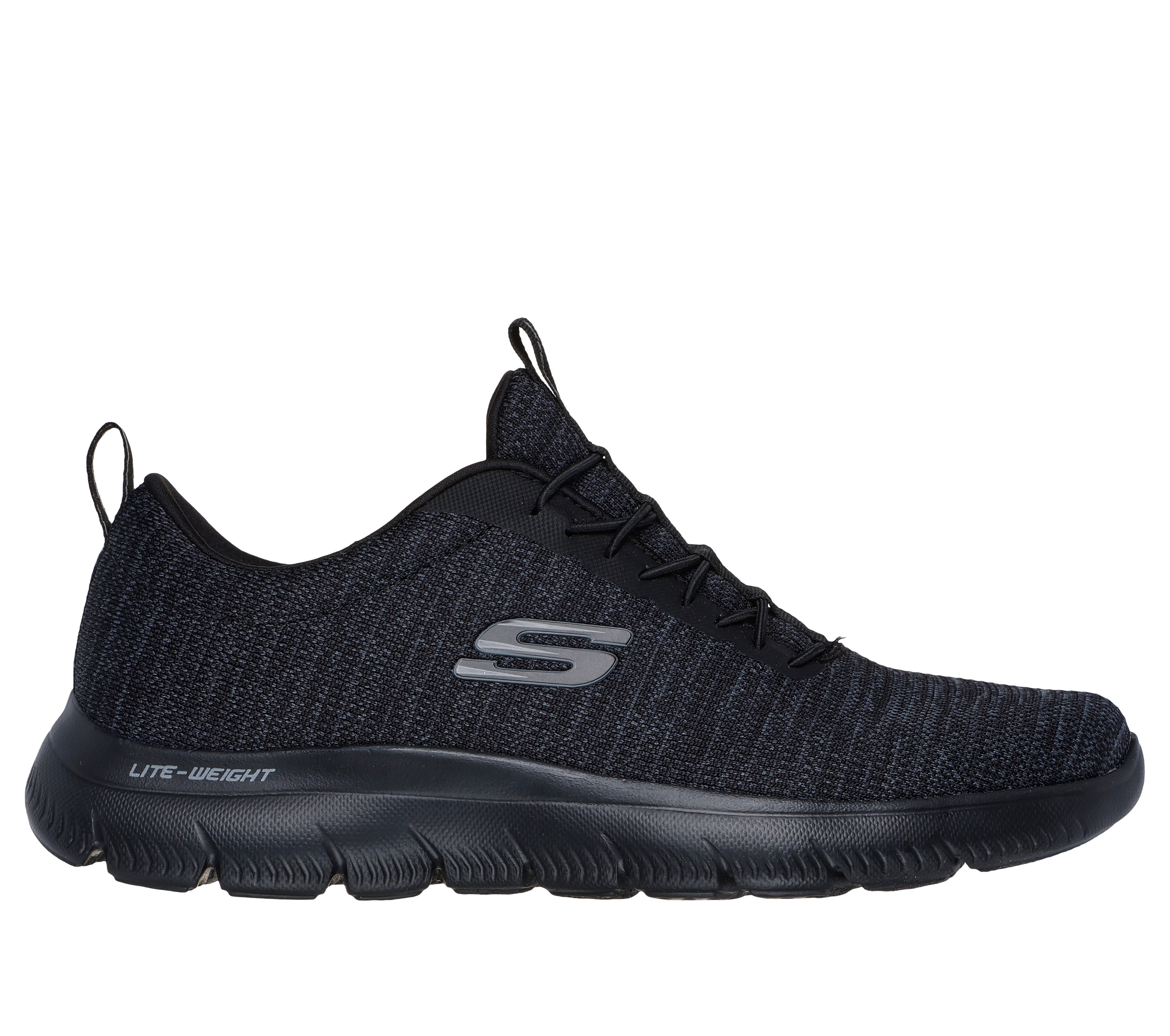 Skechers Men's Summits - Sorenz Sneaker in Black, Size 8.5 | Textile/Synthetic, Vegan, Machine Washable