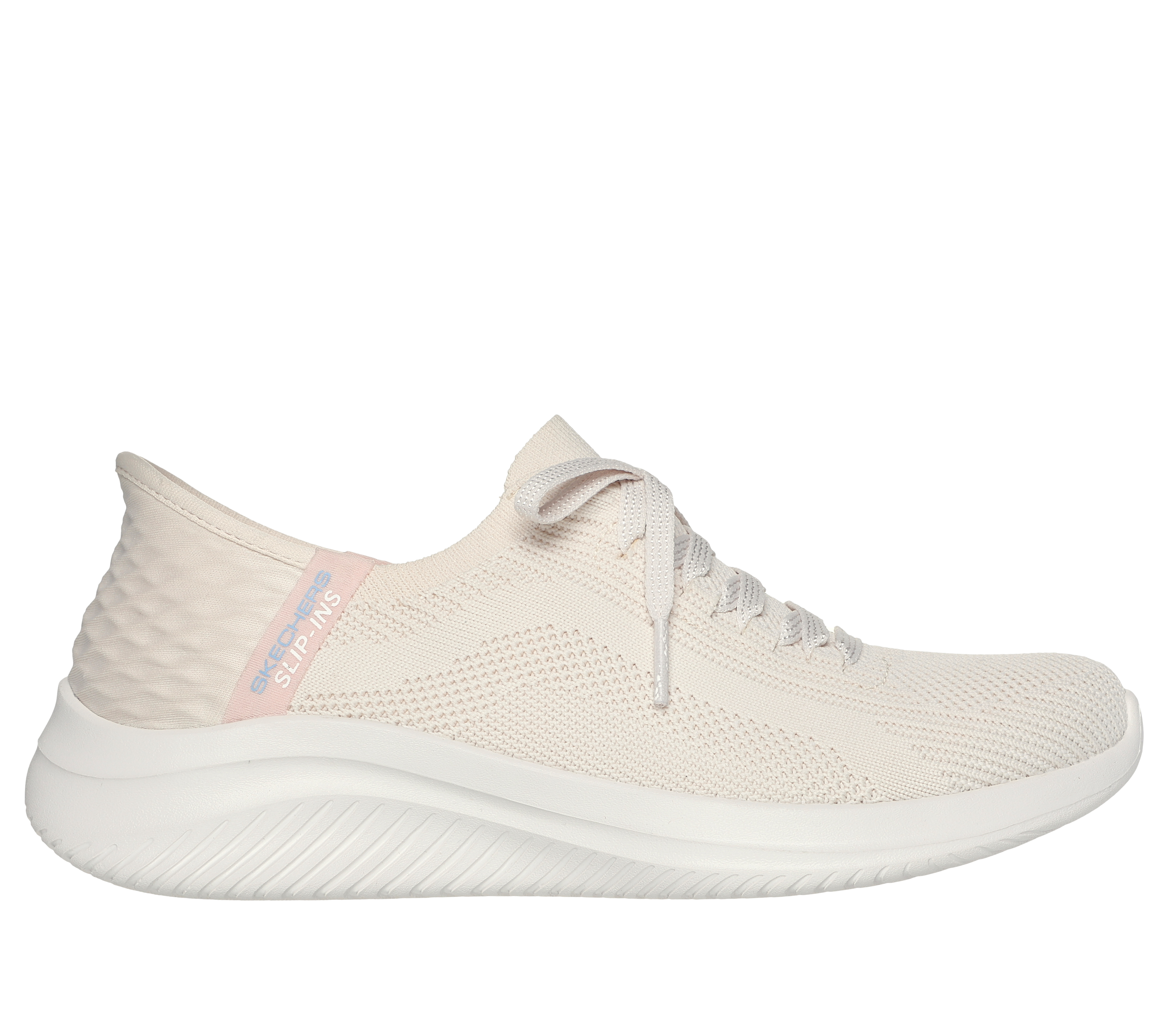 Skechers Women's Slip-ins: Ultra Flex 3.0 - Brilliant Sneaker in Natural | Textile, Vegan, Machine Washable