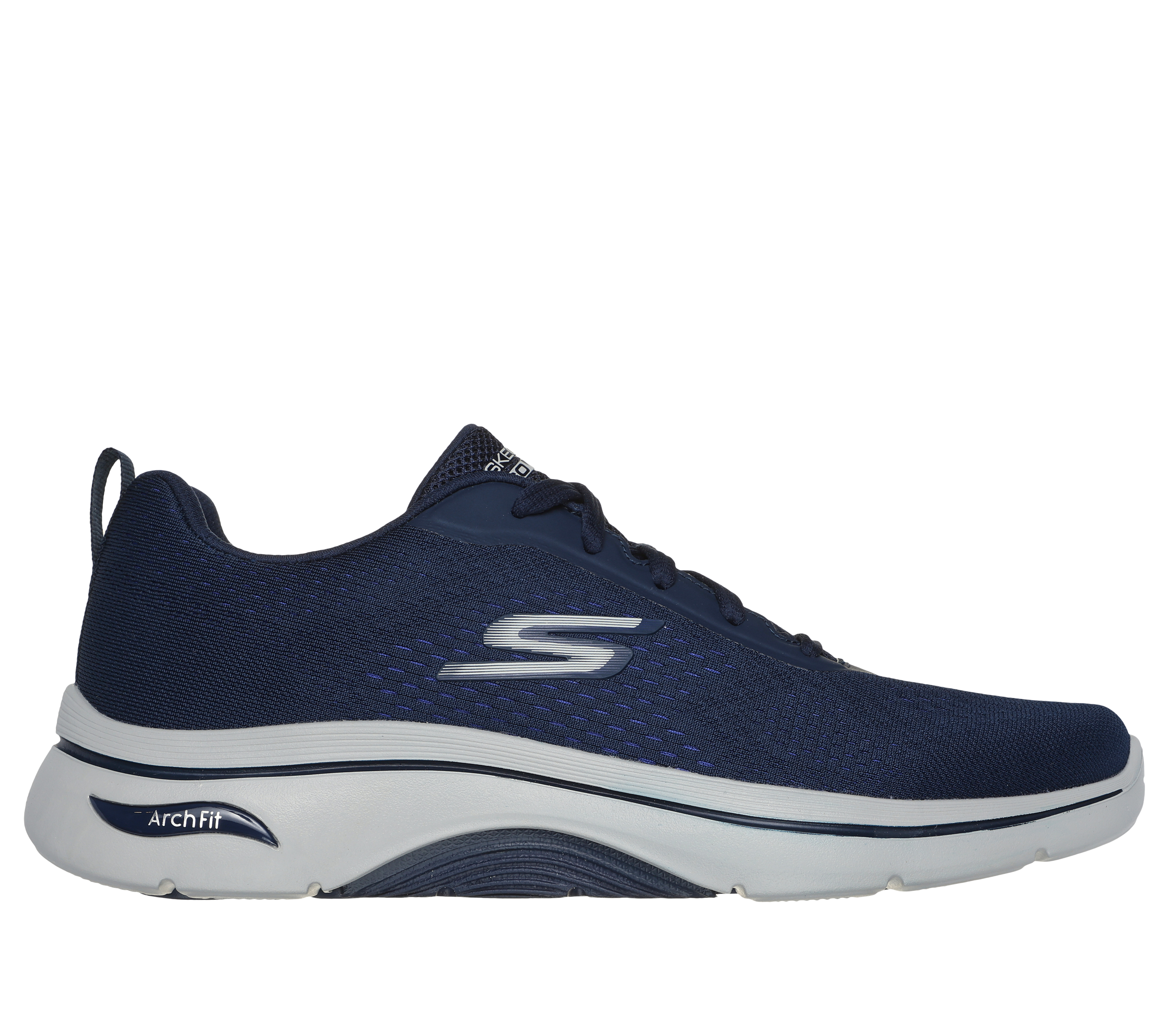 Skechers Men's GO WALK Arch Fit 2.0 - Idyllic 2 Sneaker in Navy Blue, Size 6 | Textile/Synthetic, Machine Washable