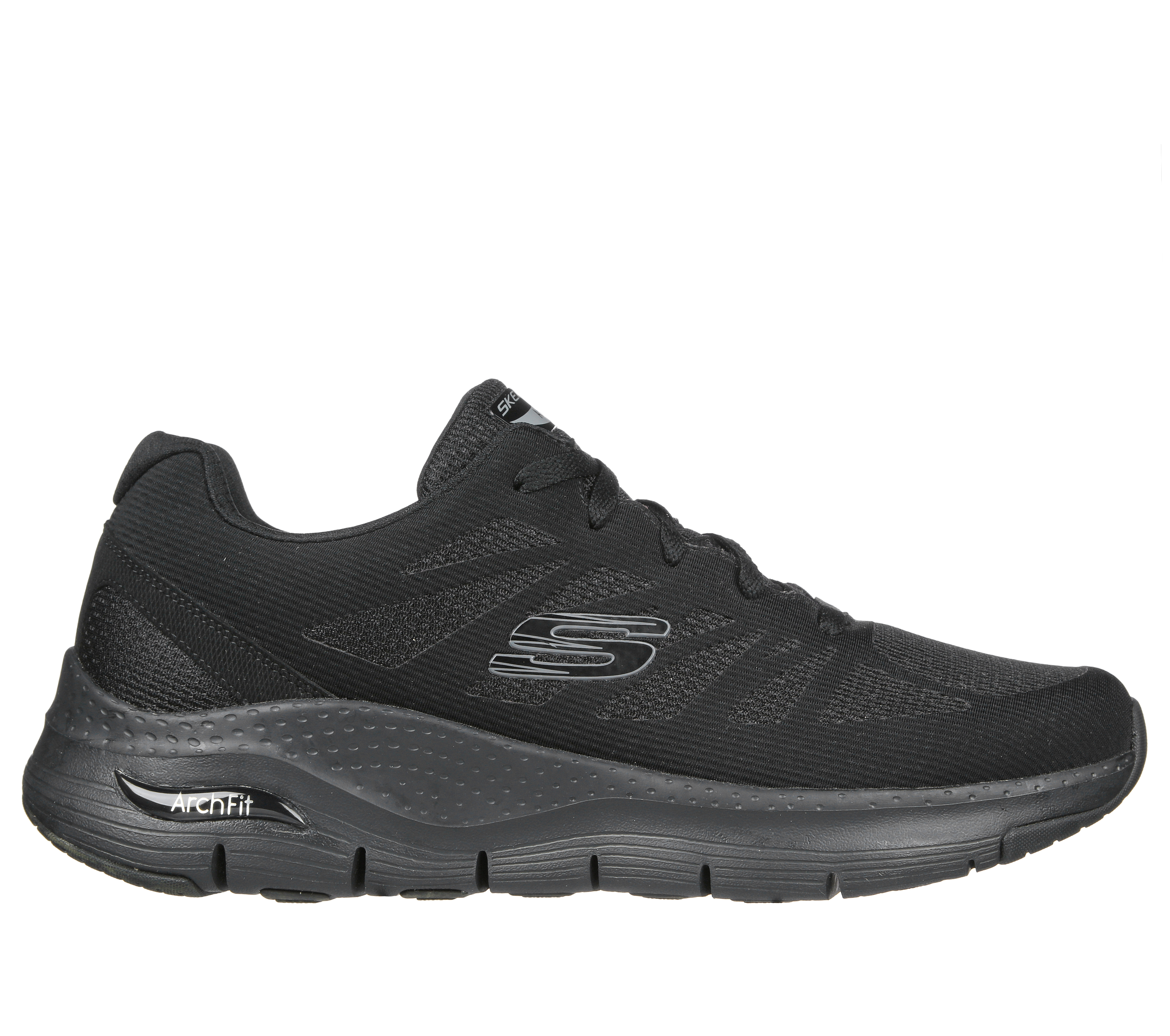 Skechers Men's Arch Fit - Charge Back Sneaker in Black, Size 11 | Textile/Synthetic, Vegan, Machine Washable