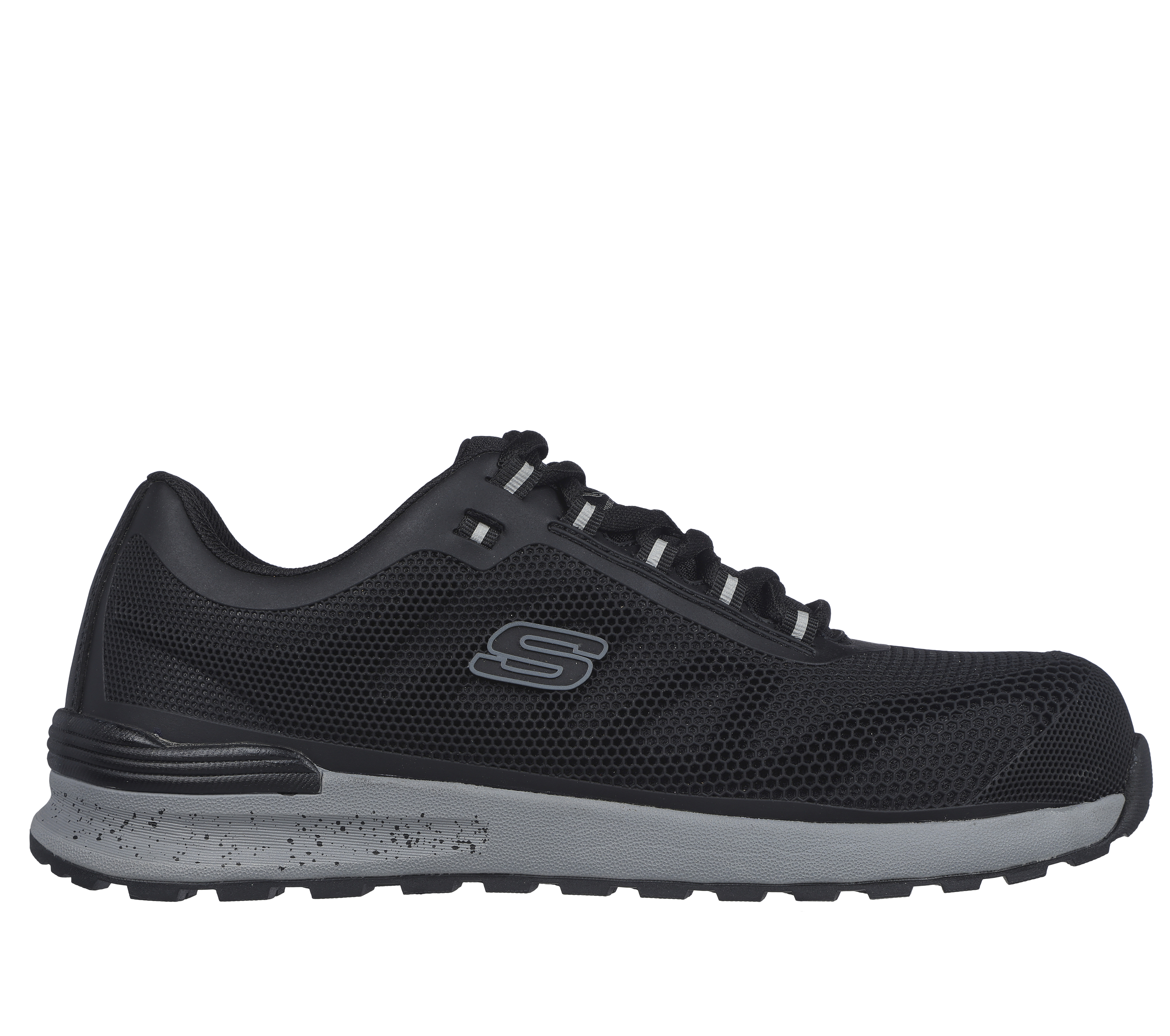 Skechers Men's Work: Bulklin Comp Toe Sneaker in Black, Size 6 | Synthetic/Textile