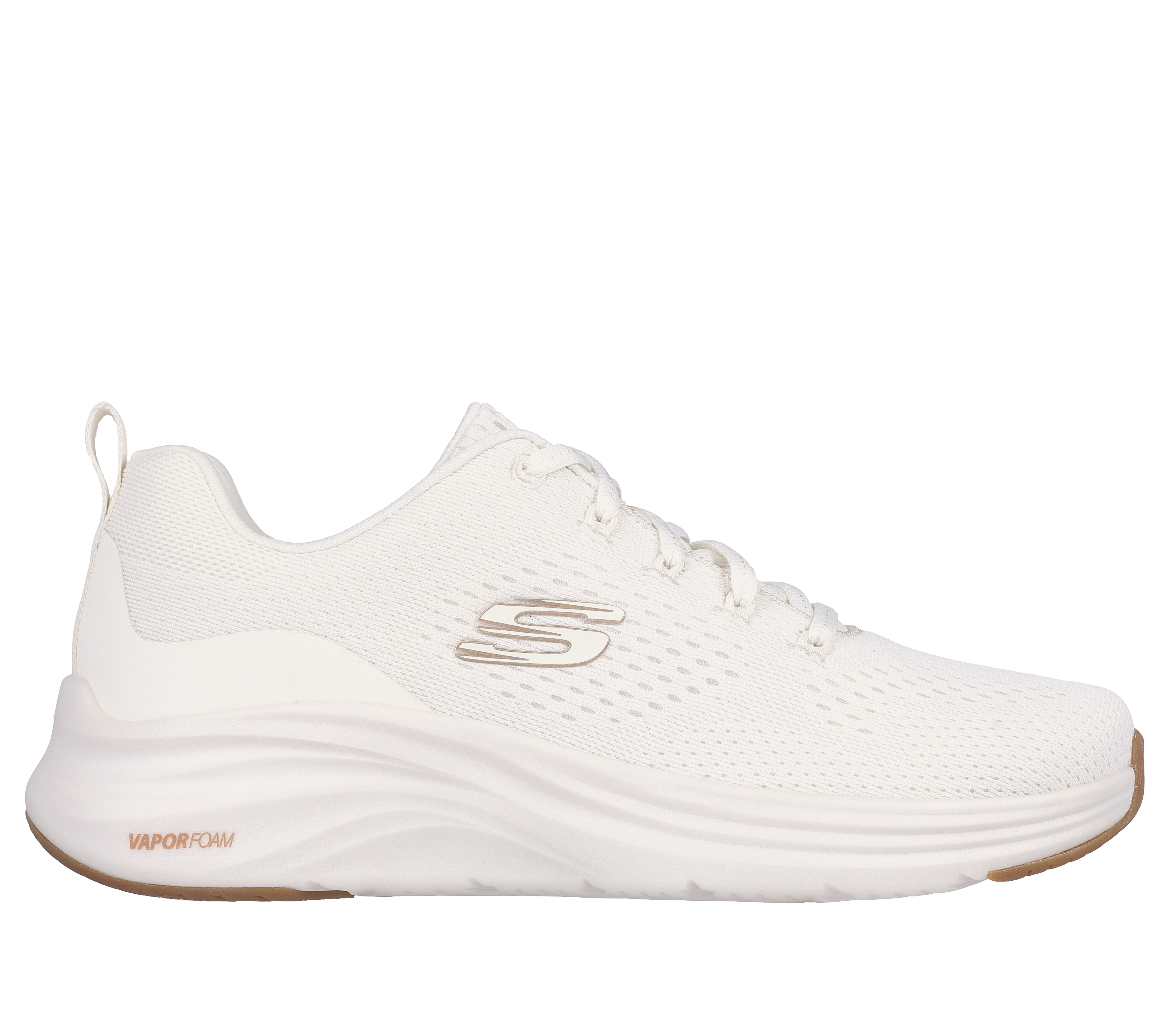 Skechers Women's Vapor Foam - Fresh Trend Sneaker in Natural, Size 3 | Textile/Synthetic, Vegan, Machine Washable