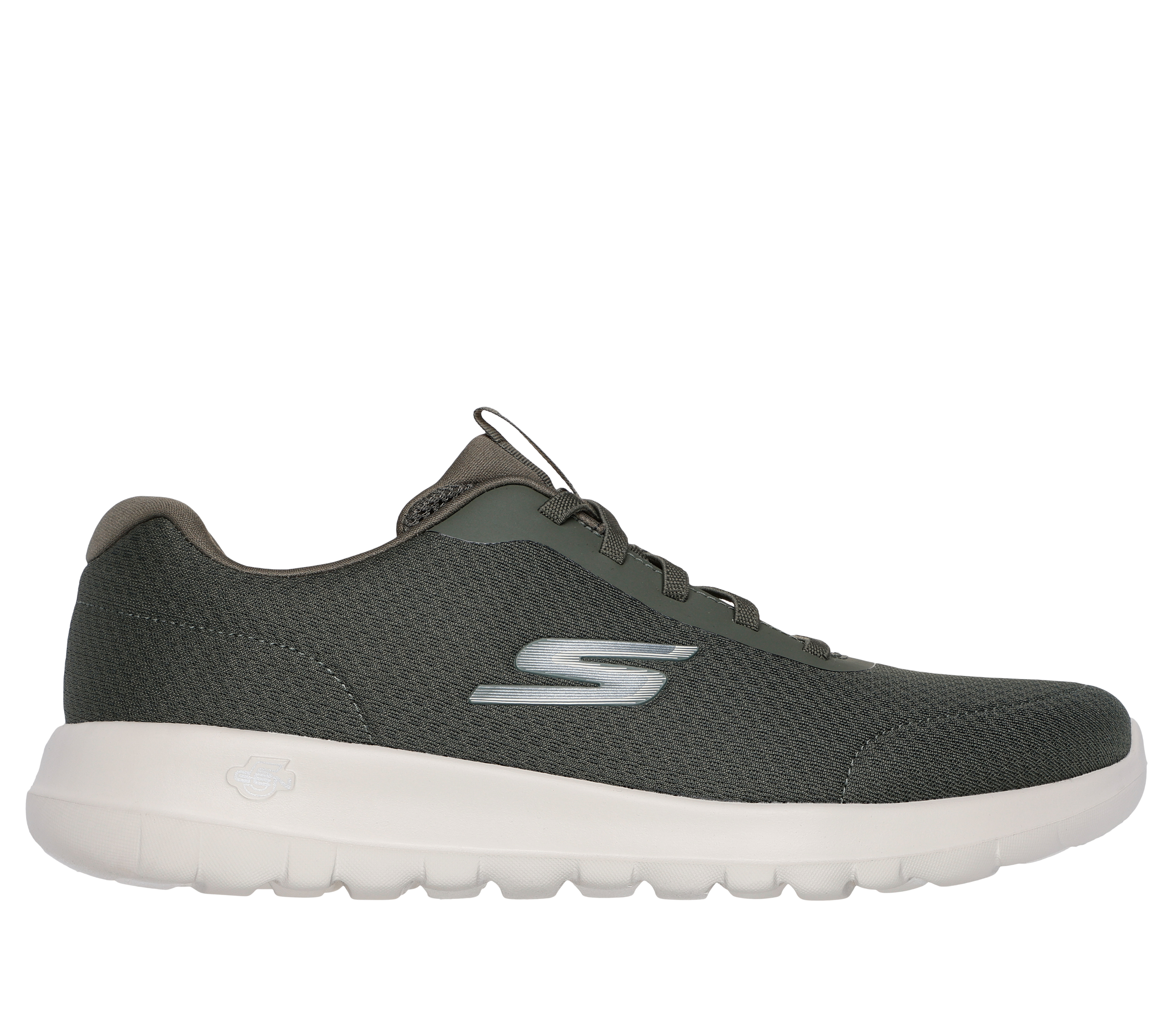 Skechers Men's GO WALK Max - Midshore Slip-On Shoes in Olive, Size 7.5 | Textile/Synthetic