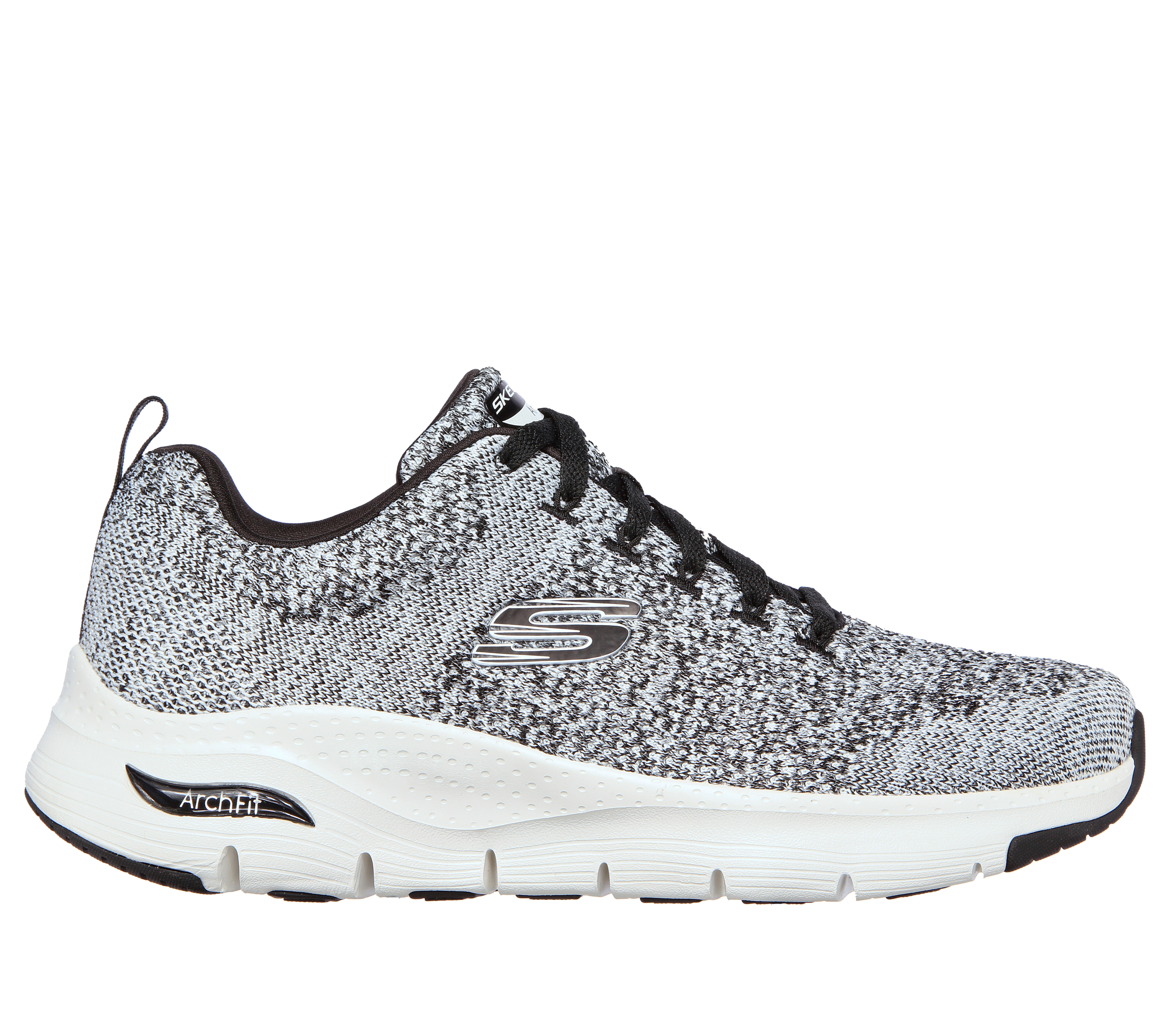 Skechers Men's Arch Fit - Paradyme Sneaker in White/Black, Size 6 | Textile/Synthetic, Machine Washable