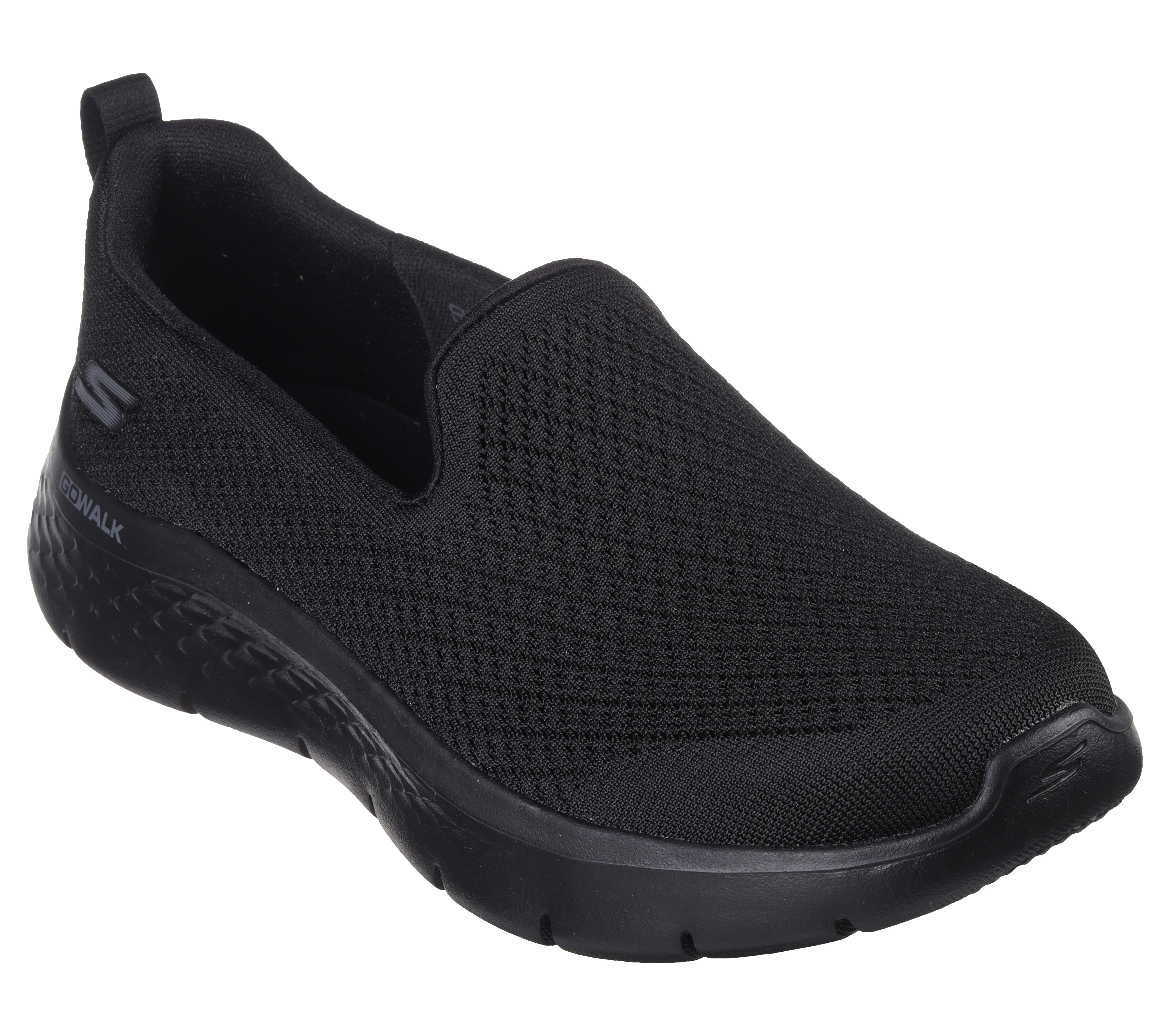 Skechers Women's GO WALK Flex - Ocean Sunset Slip-On Shoes in Black, Size 3.5 | Textile/Synthetic, Vegan, Machine Washable