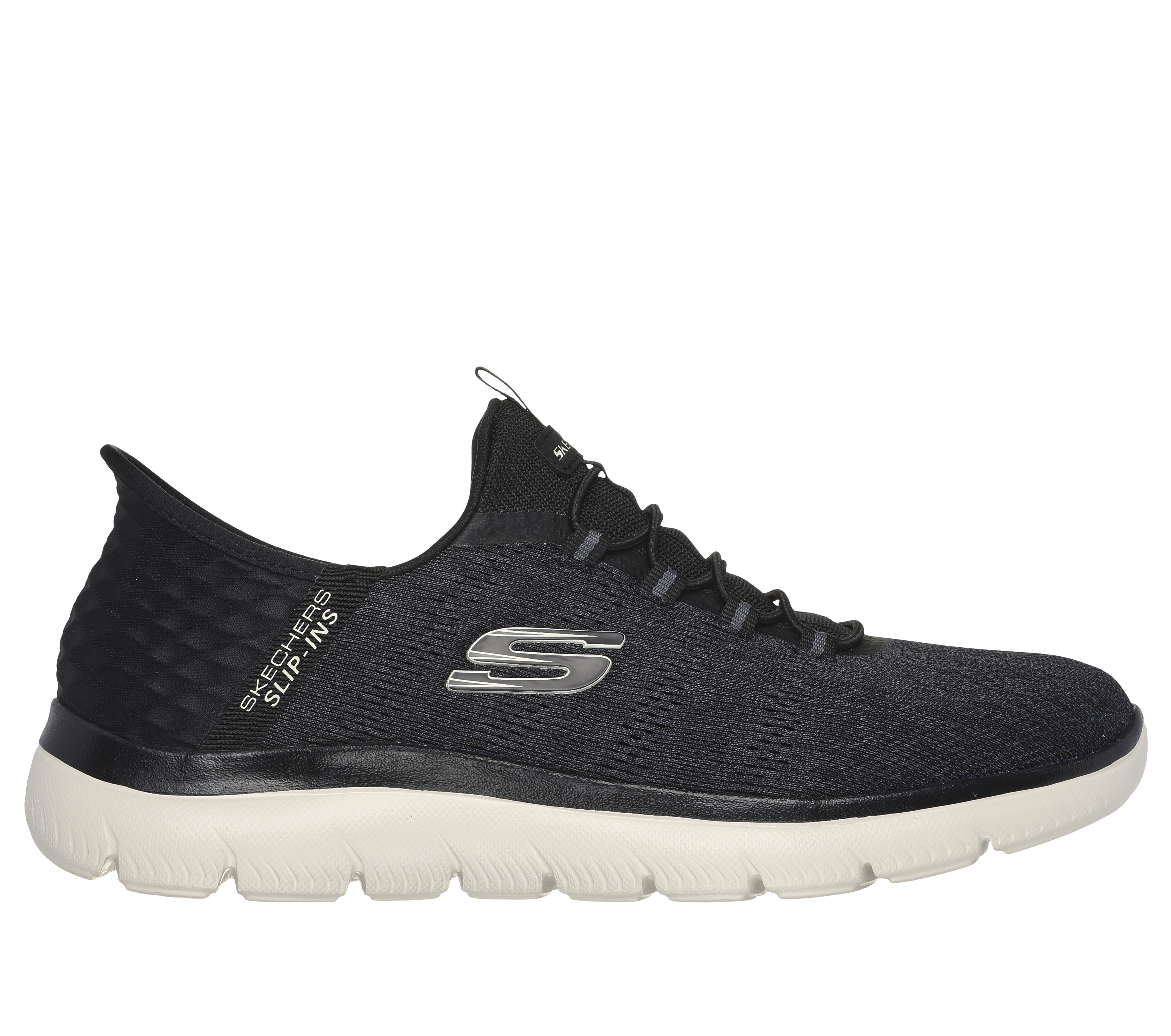 Skechers Men's Slip-ins: Summits - Key Pace Sneaker in Black, Size 6 | Textile/Synthetic, Vegan, Machine Washable