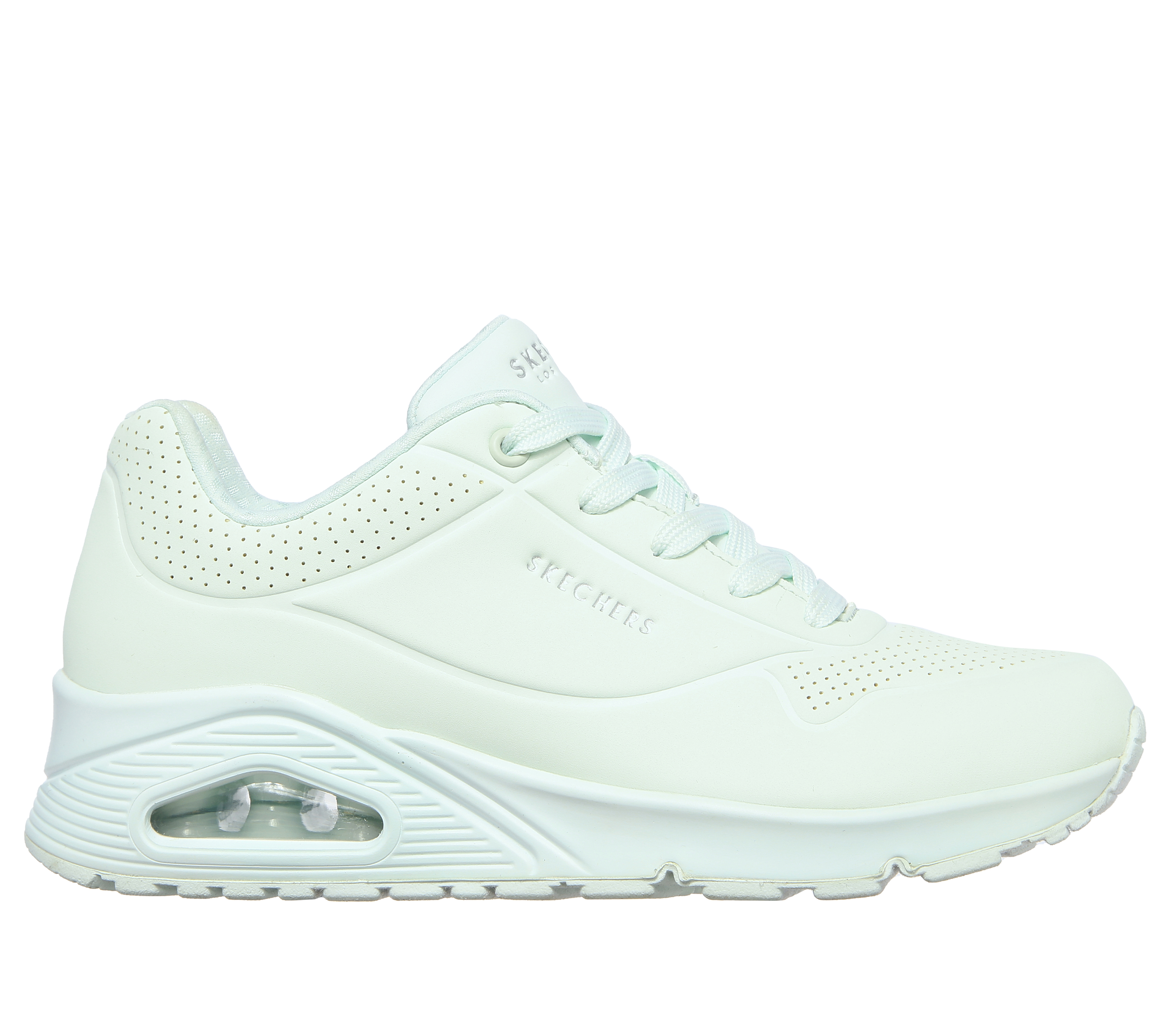 Skechers Women's Uno - Frosty Kicks Sneaker in Mint, Size 8 | Synthetic/Textile