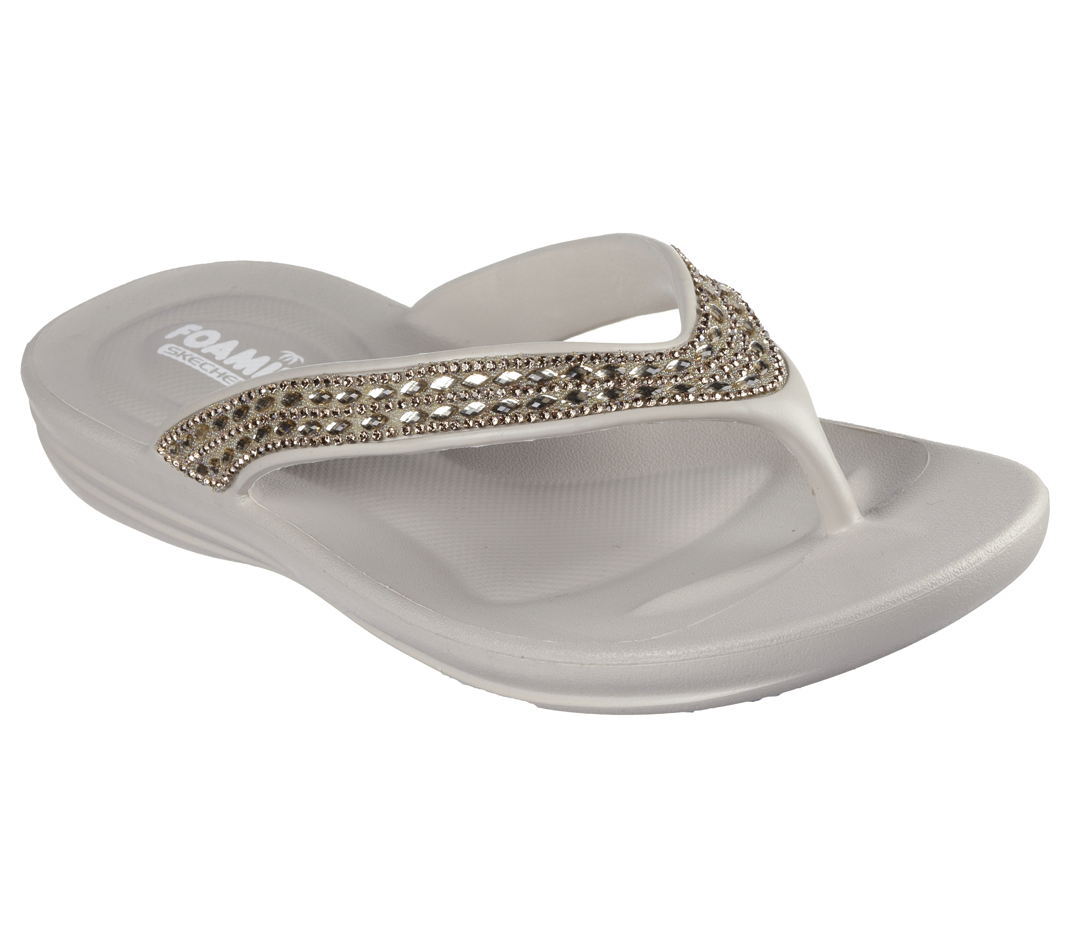 Skechers on sale slippers silver