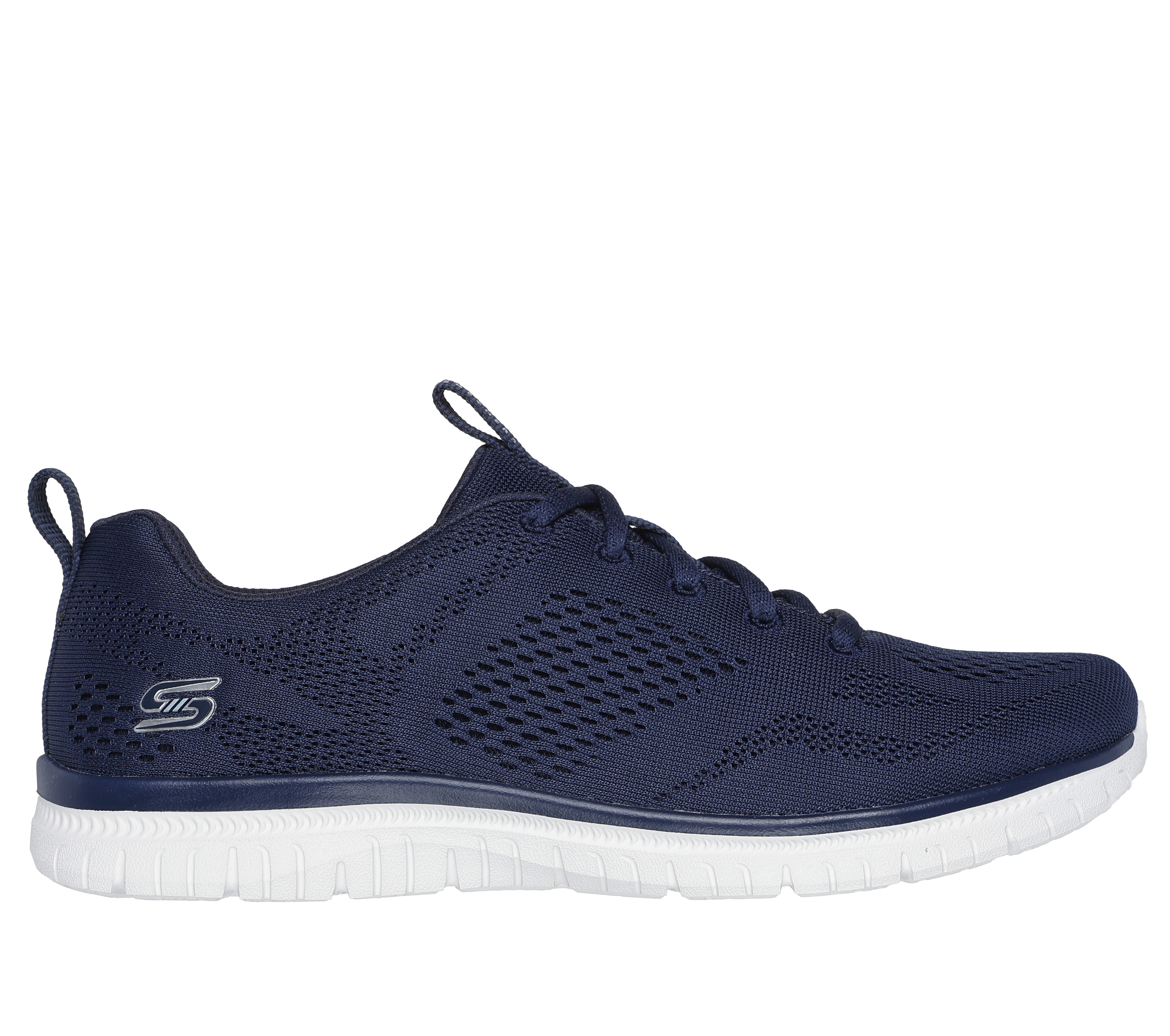 Skechers Women's Virtue - Ambrosia Sneaker in Navy Blue, Size 5.5 | Textile/Synthetic, Vegan, Machine Washable