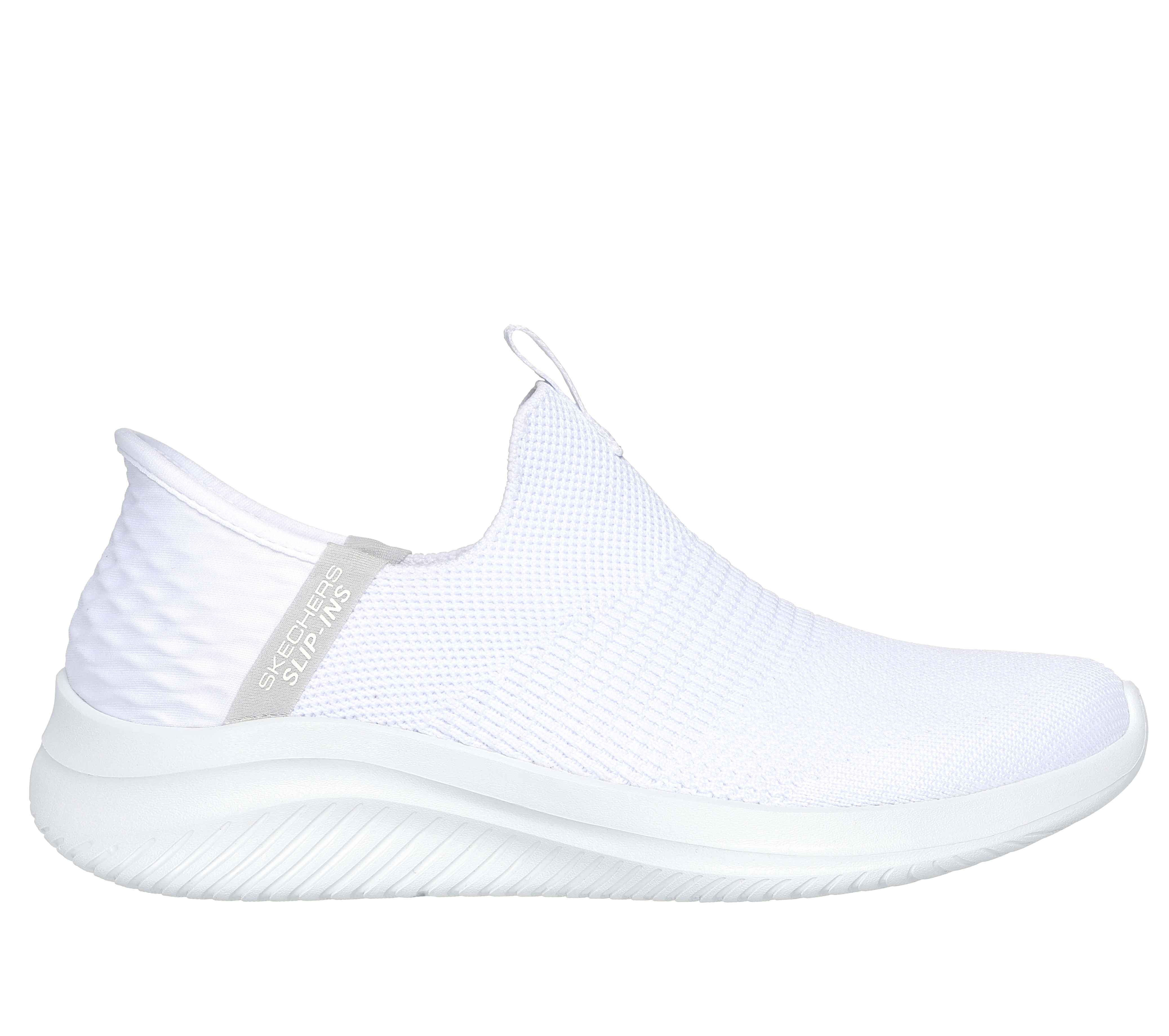 Skechers Women's Slip-ins: Ultra Flex 3.0 - Cosy Streak Sneaker in White, Size 5 | Textile/Synthetic, Vegan, Machine Washable