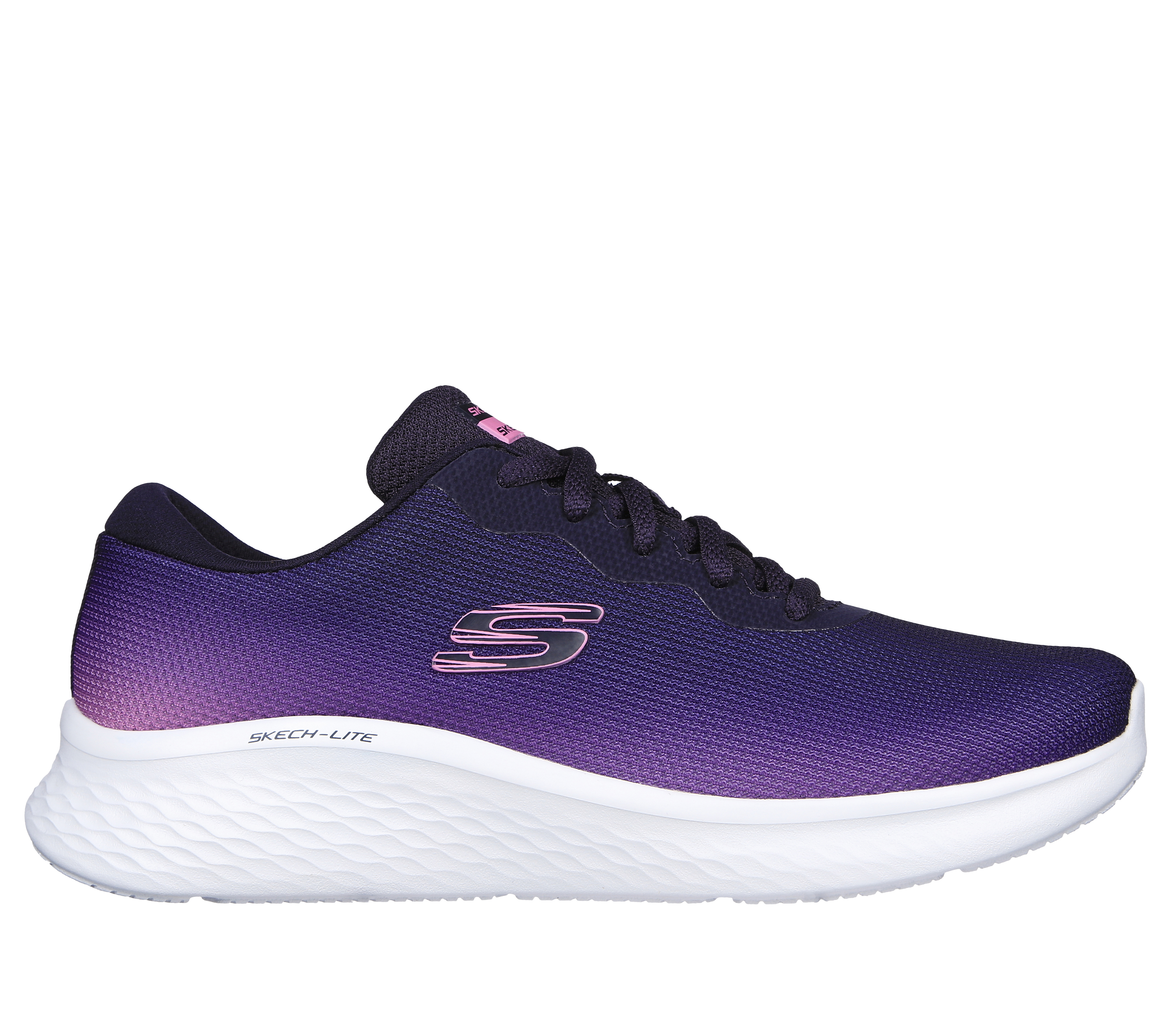 Skechers Women's Skech-Lite Pro - Fade Out Sneaker in Navy Blue/Hot Pink, Size 7 | Textile/Synthetic, Vegan, Machine Washable