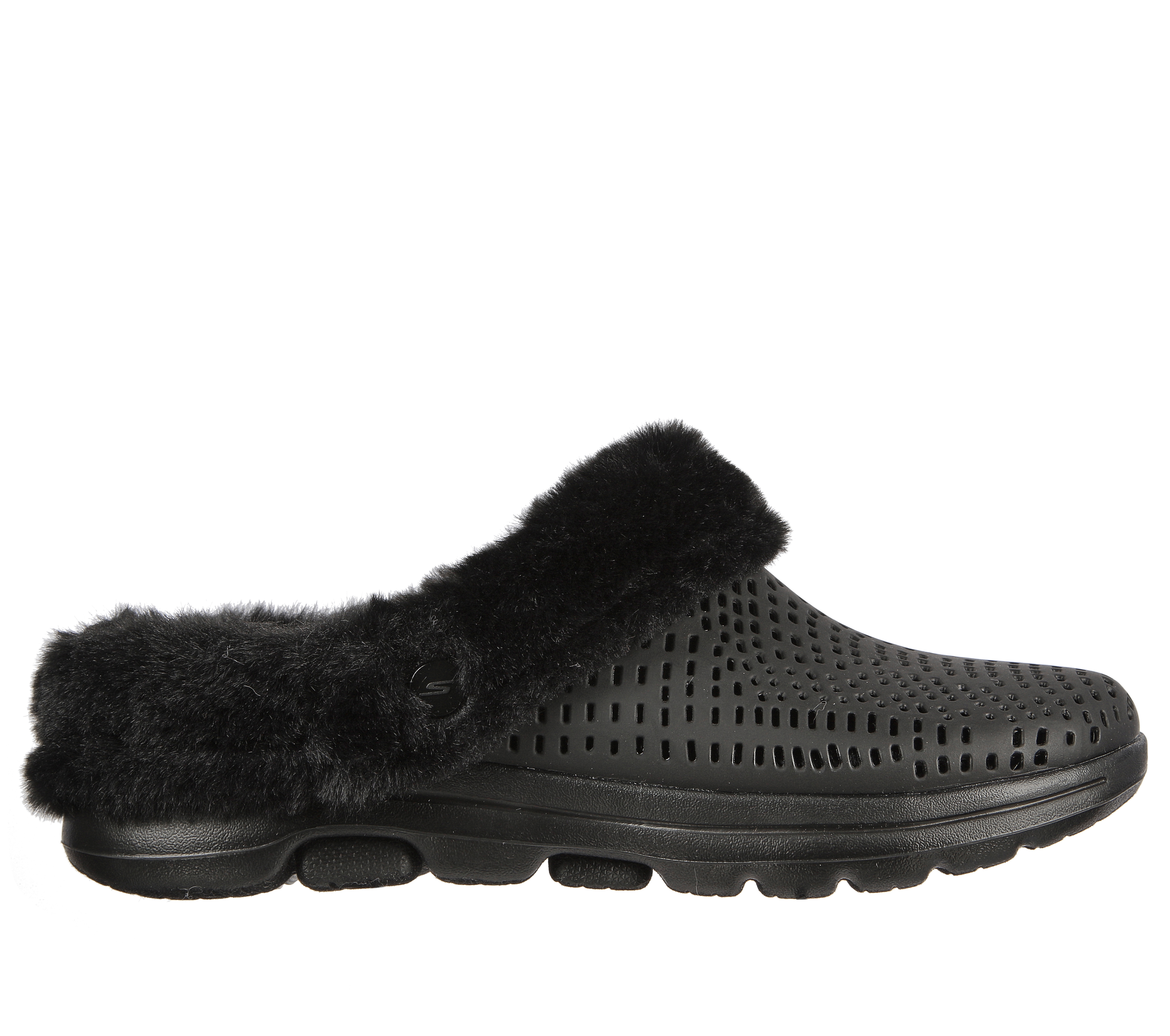 Skechers Women's Foamies: GO WALK 5 Lined - Cosy Embrace Shoes in Black, Size 3.5 | Textile/Synthetic, Vegan, Machine Washable