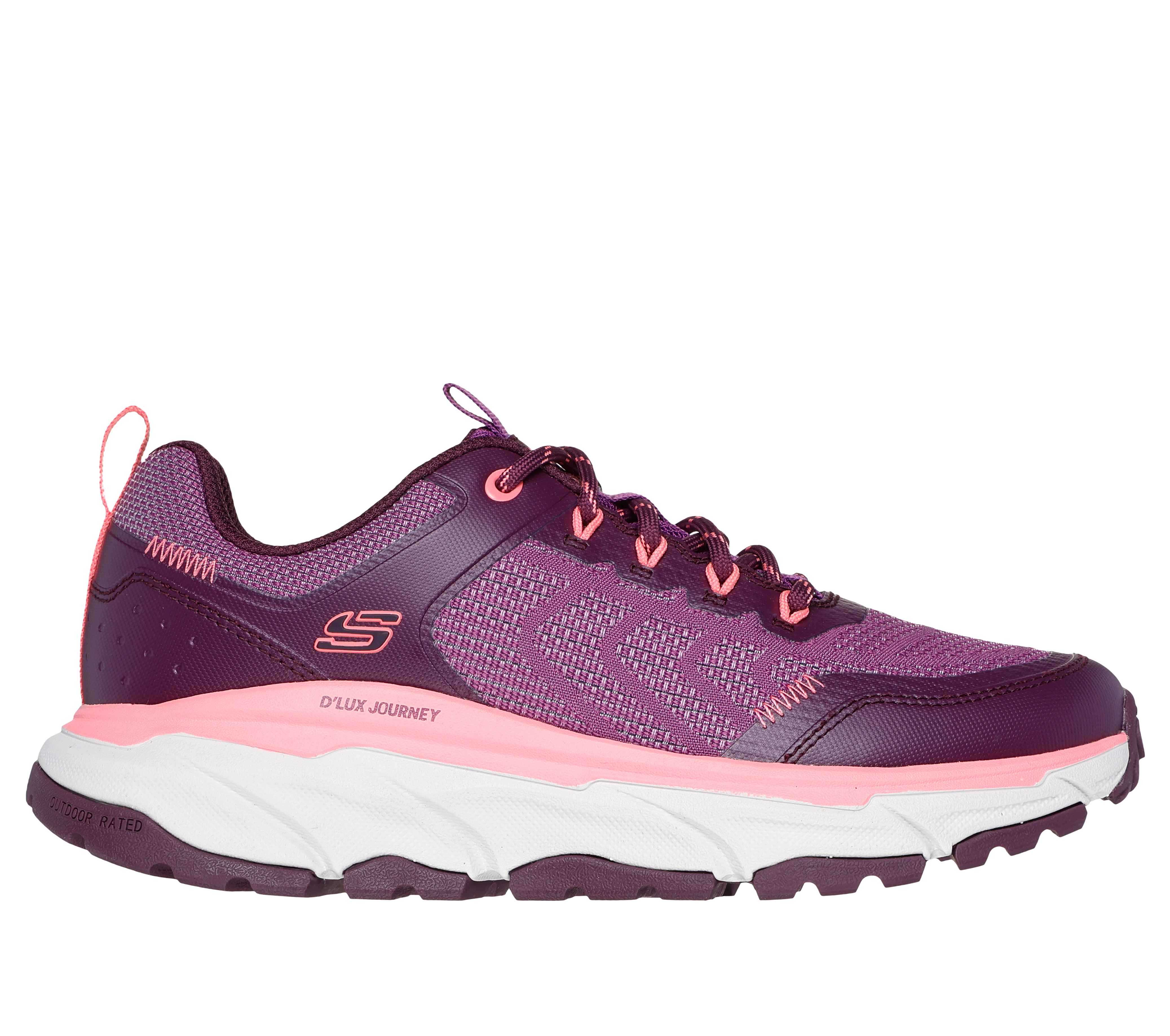 Skechers Women's Relaxed Fit: D'Lux Journey - Marigold Sneaker in Raspberry, Size 3.5 | Synthetic/Textile