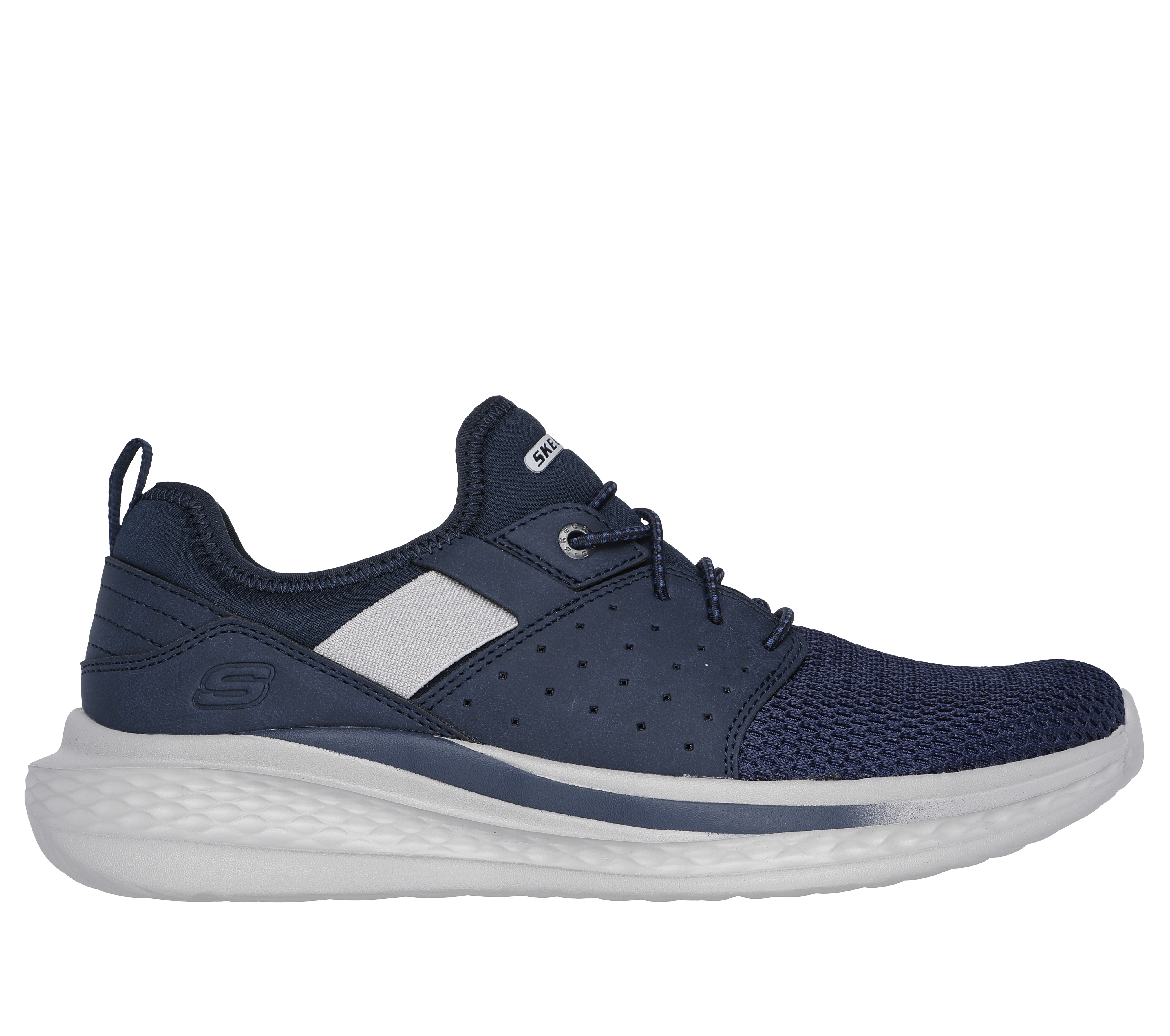 Skechers Men's Relaxed Fit: Slade - Raymar Sneaker in Navy Blue, Size 8 | Textile/Synthetic, Vegan