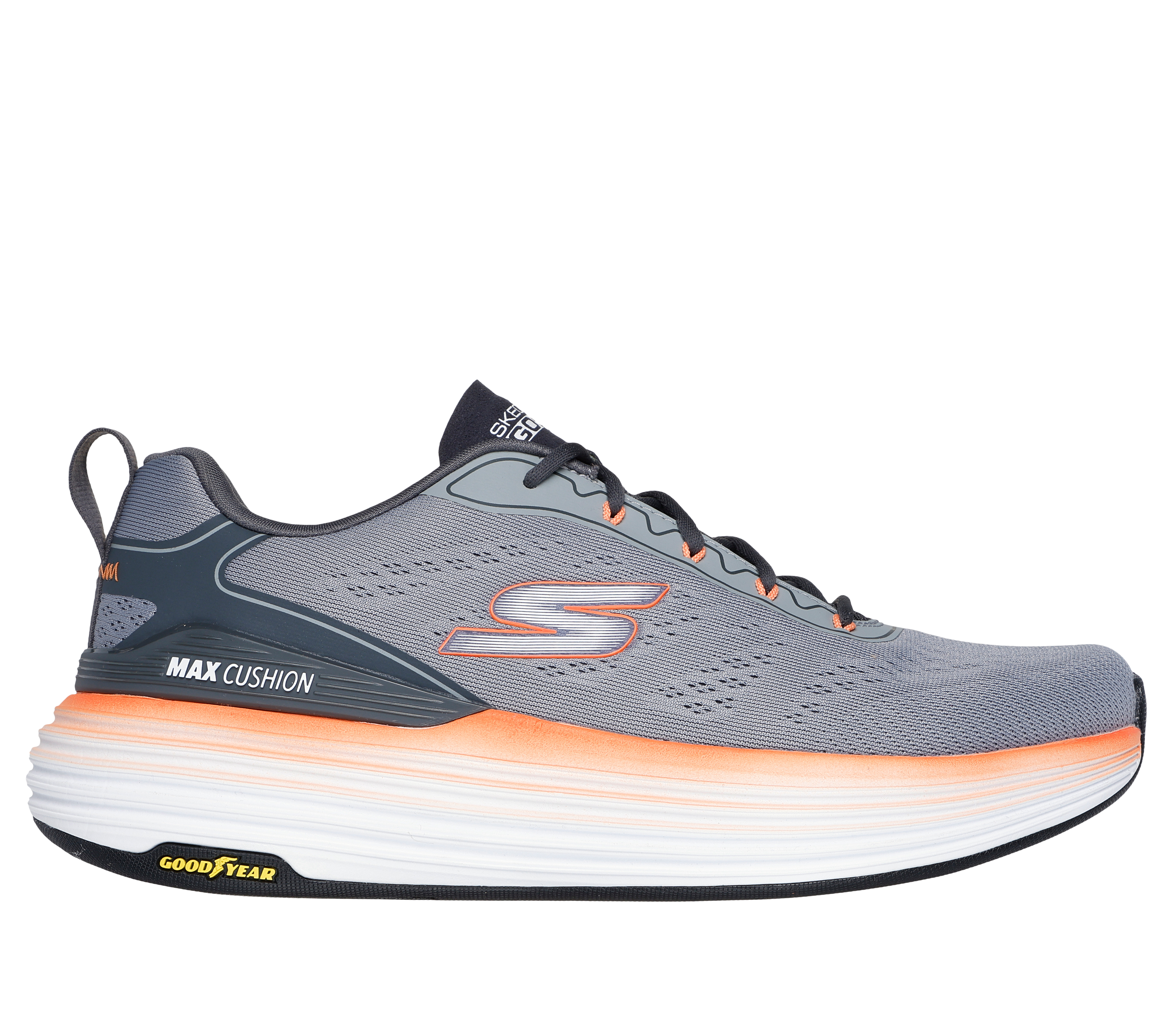 Skechers Men's Max Cushioning Suspension - Voyager Sneaker in Gray, Size 6.5 | Textile/Synthetic, Machine Washable