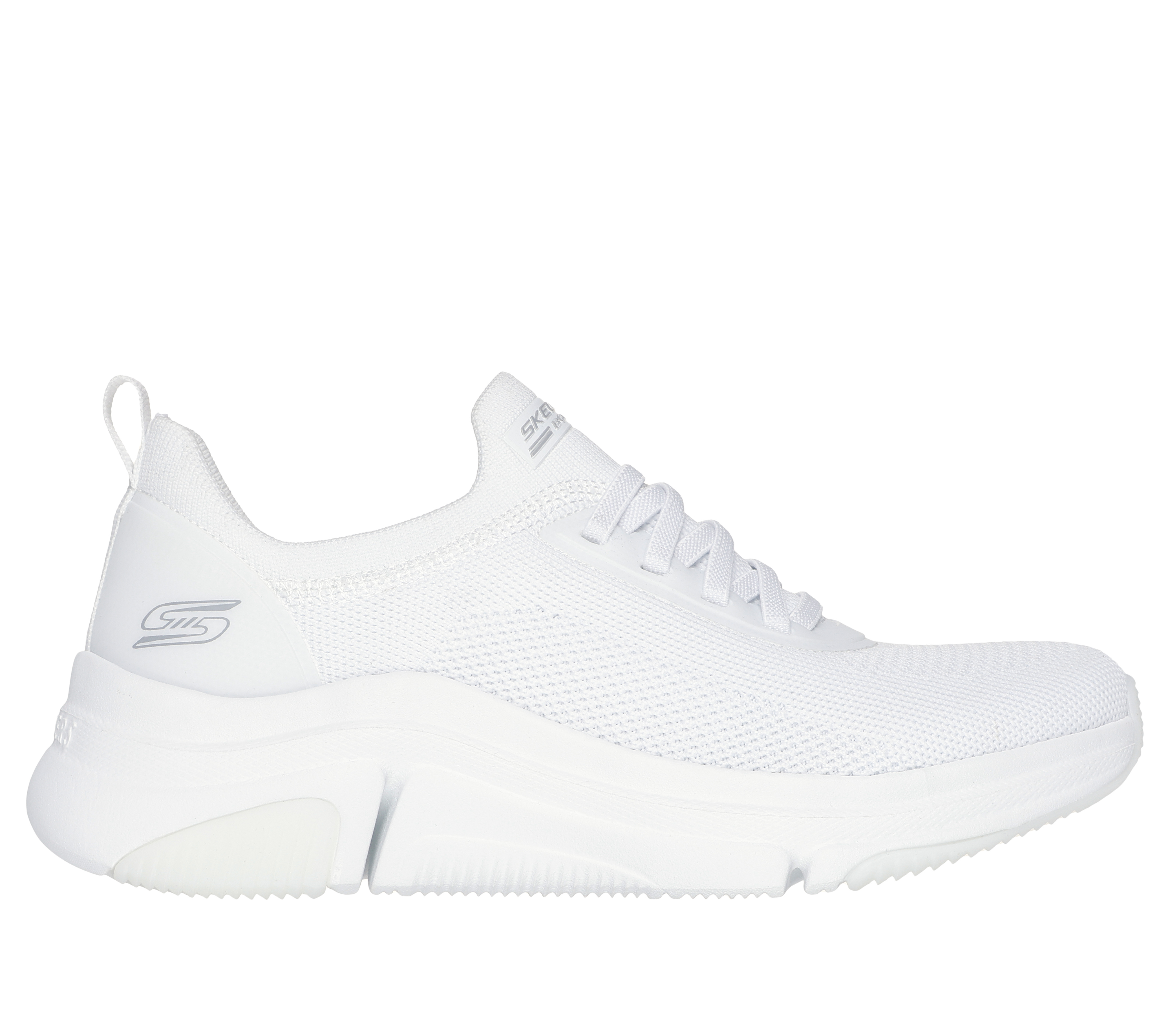 Skechers Women's BOBS Sport Sparrow Flex - Instant Clout Sneaker in White, Size 3 | Textile/Synthetic, Vegan, Machine Washable