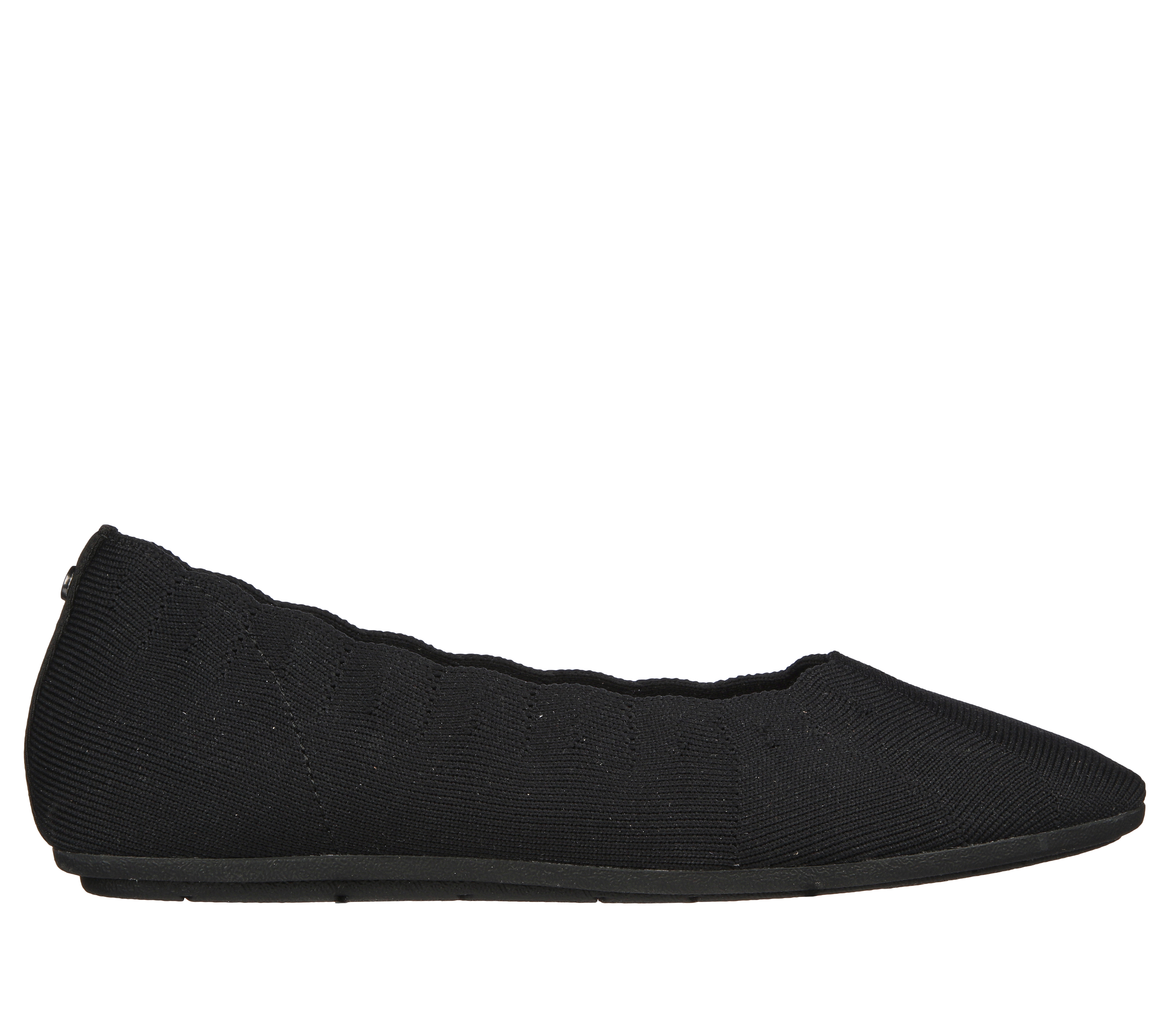 Skechers Women's Arch Fit Cleo Flats in Black, Size 5.5 | Textile, Vegan, Machine Washable