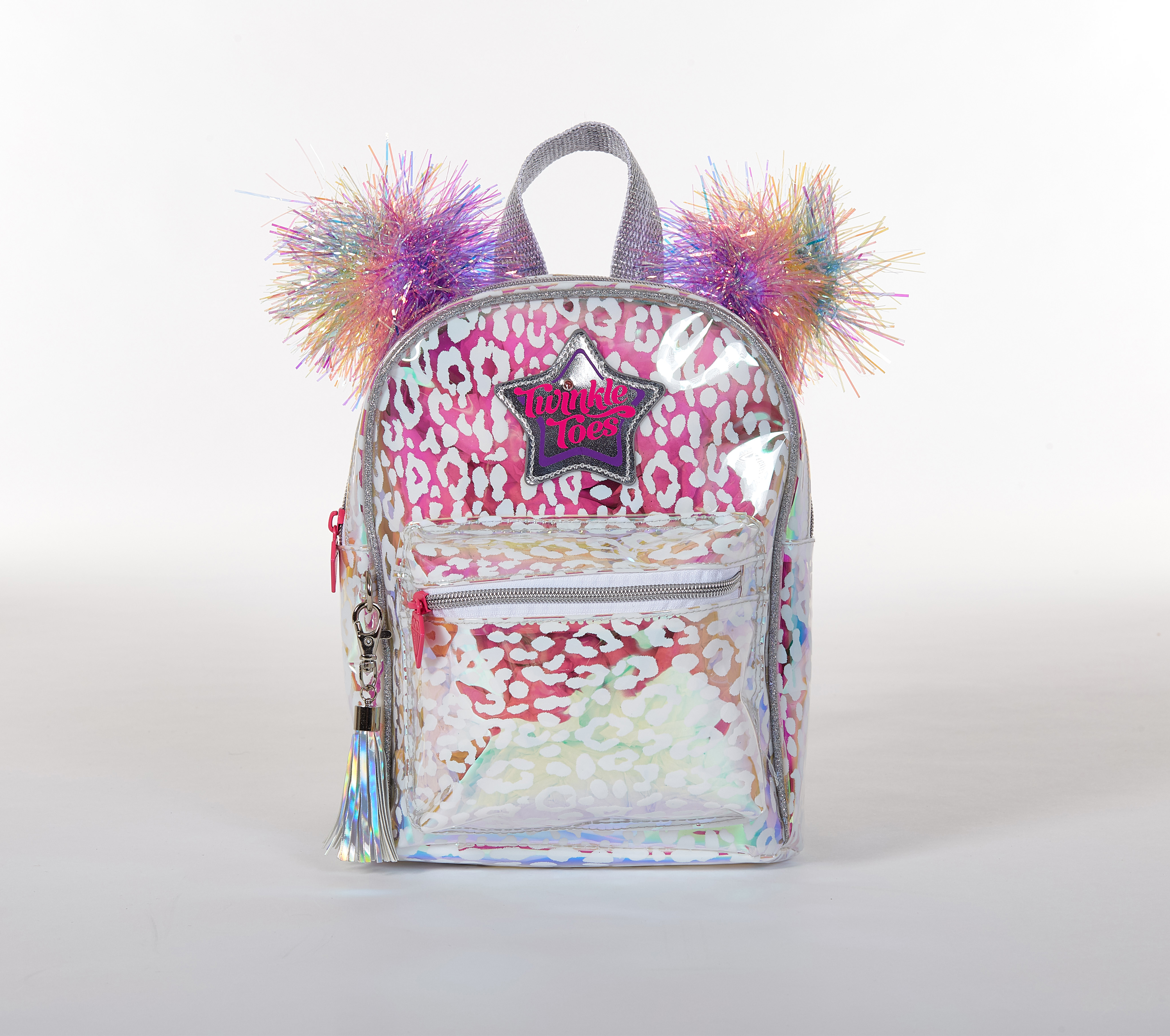 Skechers Girls Twinkle Toes: Mini Pom Pom Backpack in Clear